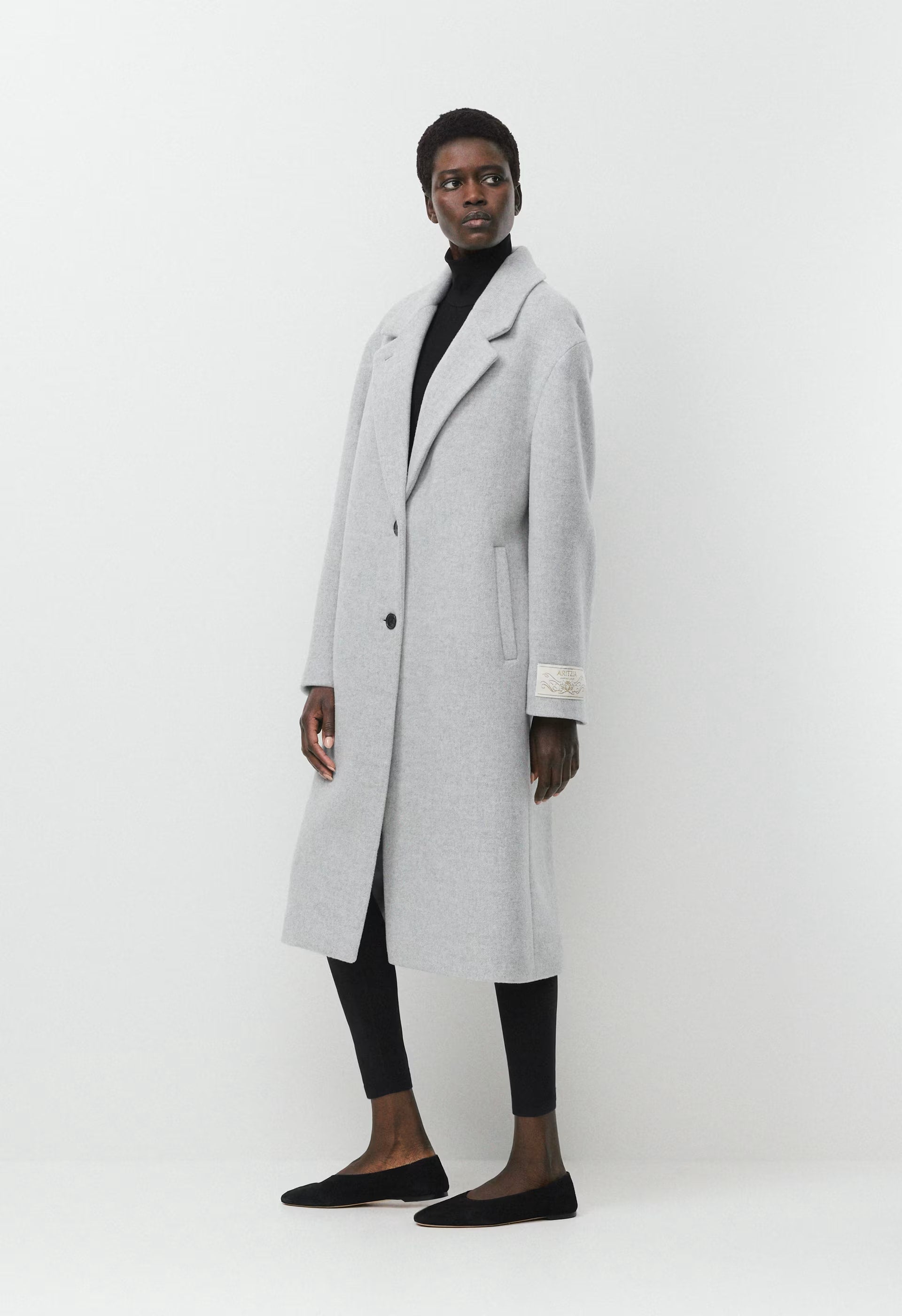 The Only Coat - Soft Wool Cashmere - HEATHER BLACK