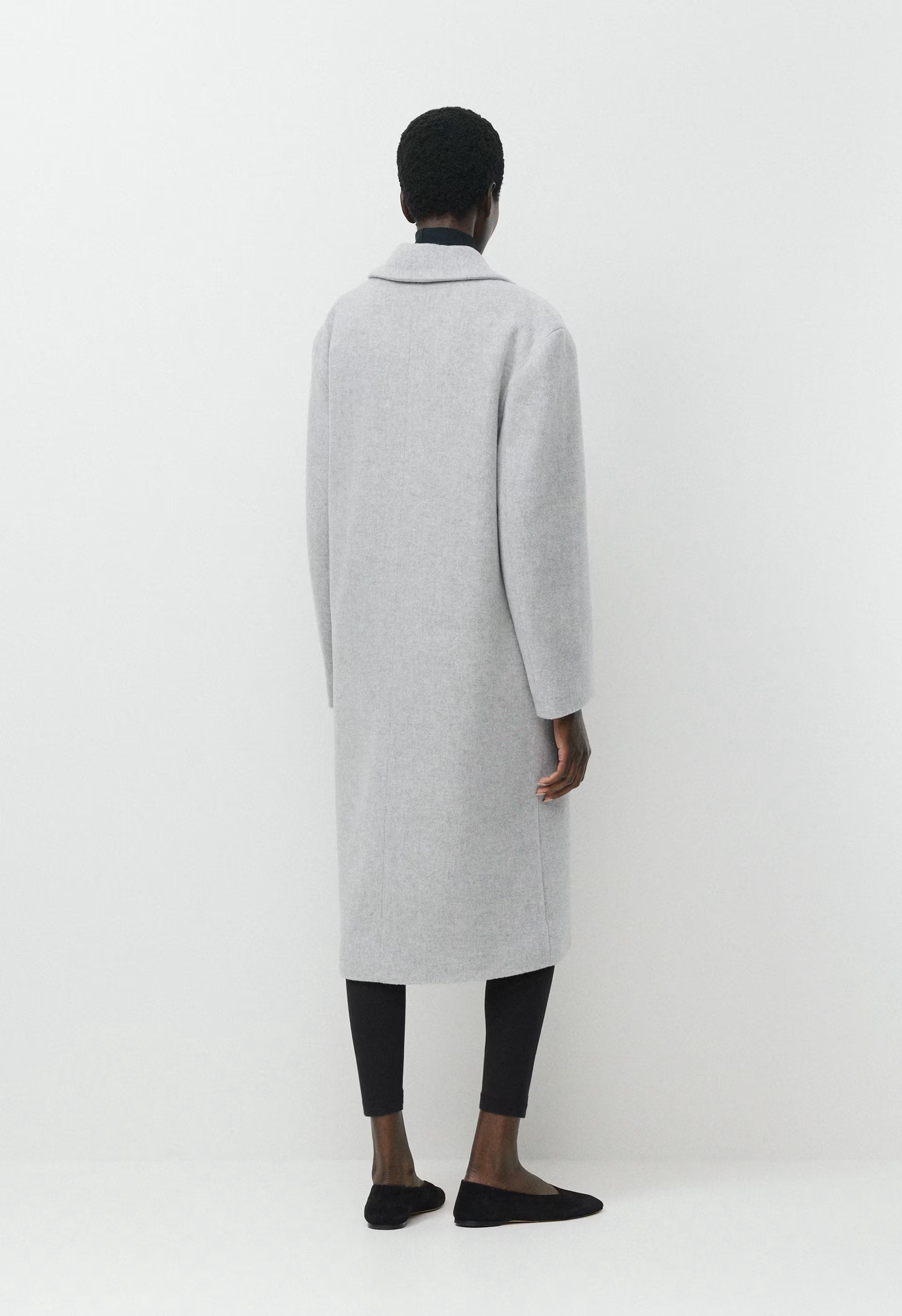 The Only Coat - Soft Wool Cashmere - HEATHER BLACK