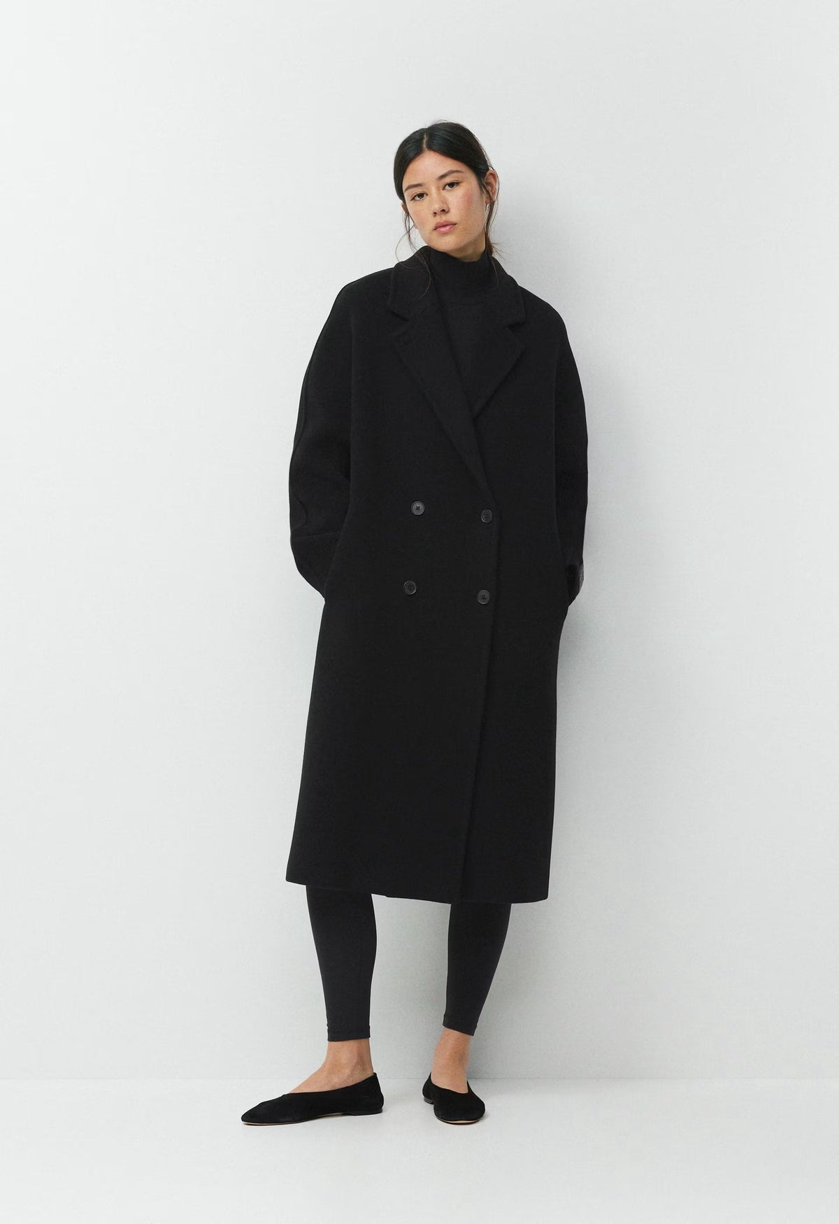 The Slouch™ Coat - Soft Wool Cashmere - BLACK