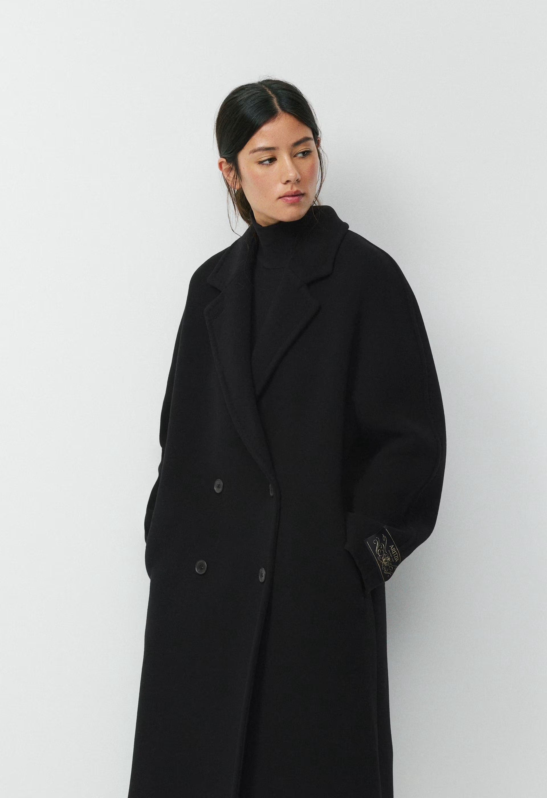 The Slouch™ Coat - Soft Wool Cashmere - BLACK