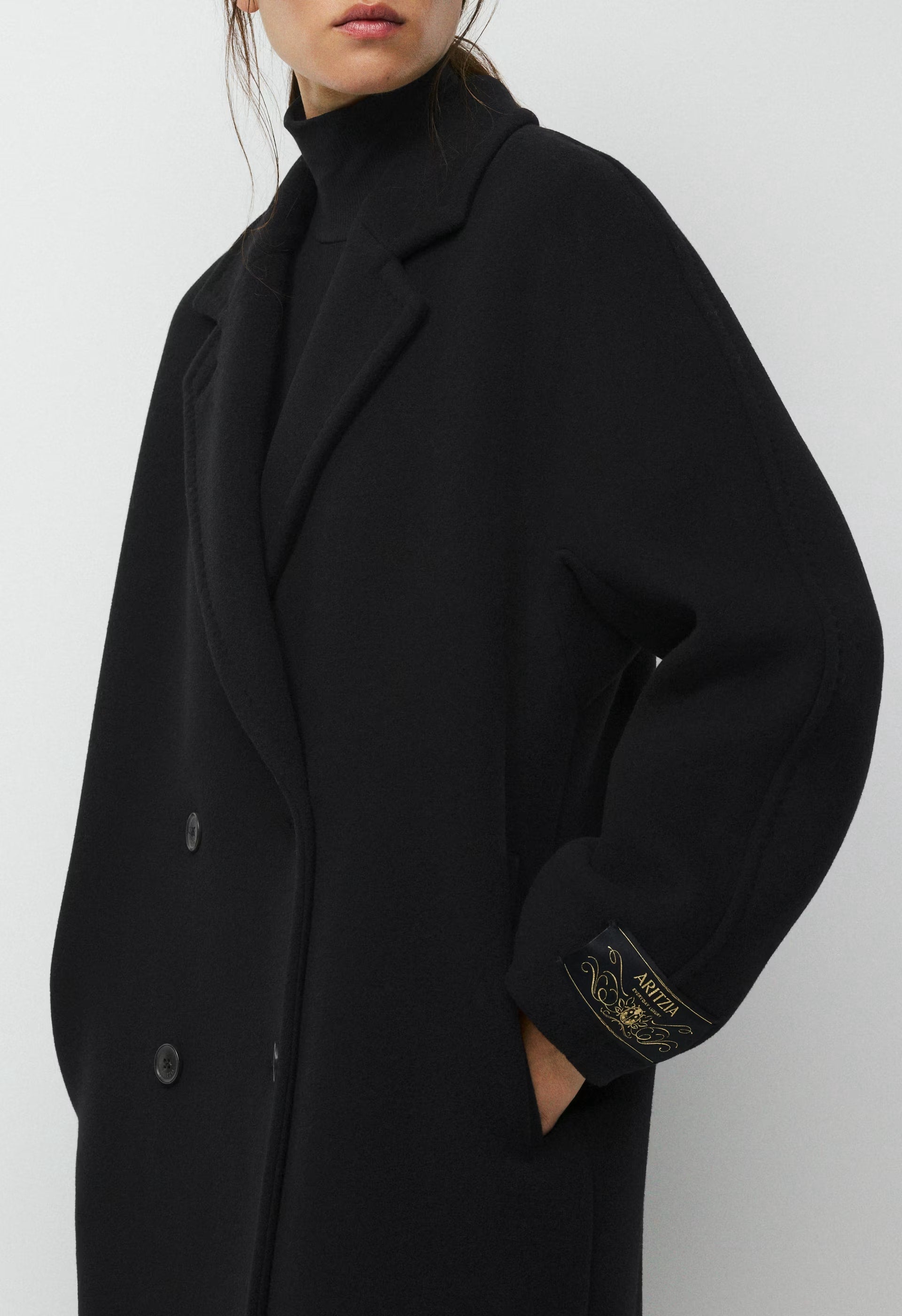 The Slouch™ Coat - Soft Wool Cashmere - BLACK