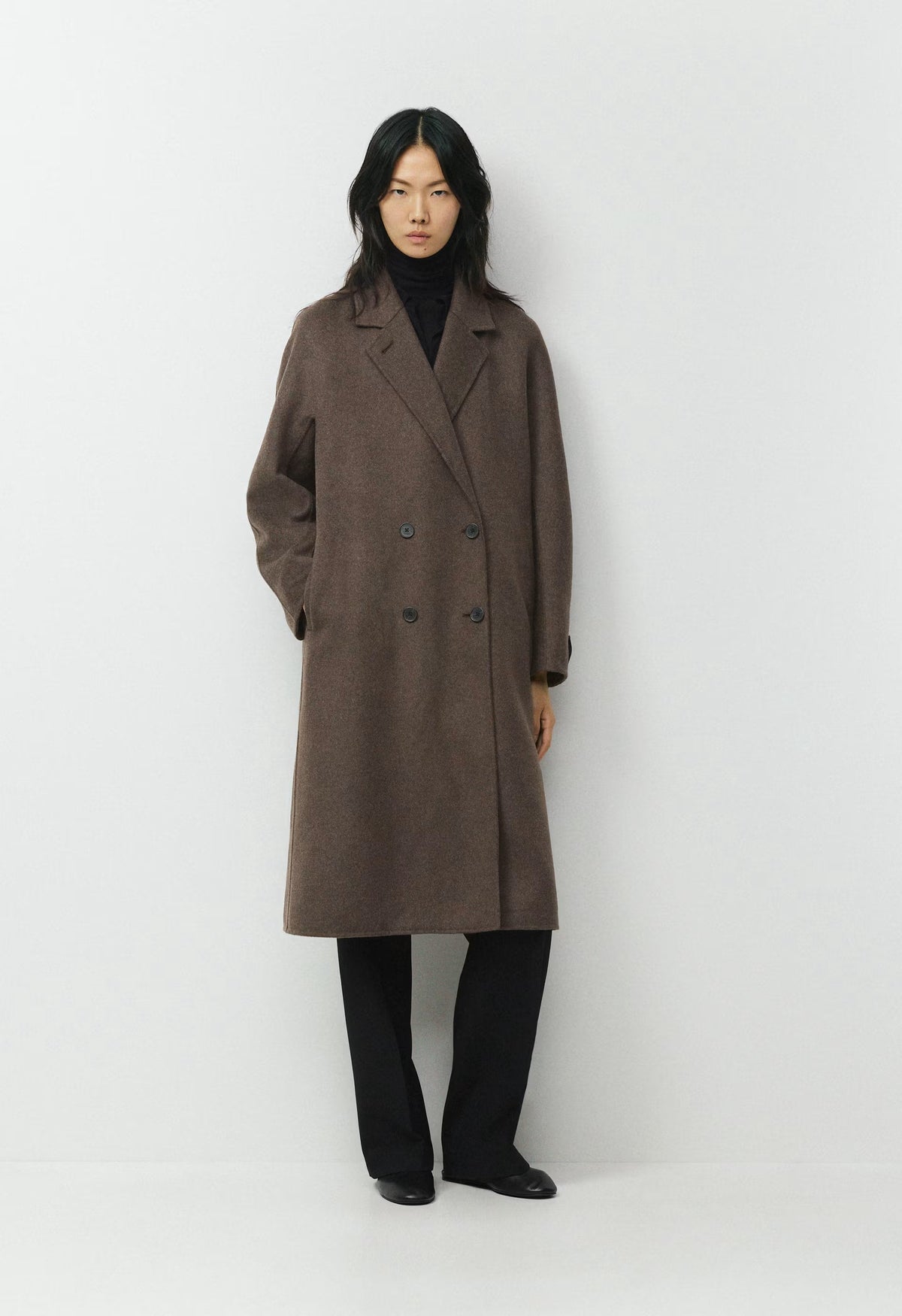 The Slouch™ Double-Faced Coat - Luxe (Re)Wool - SOOT