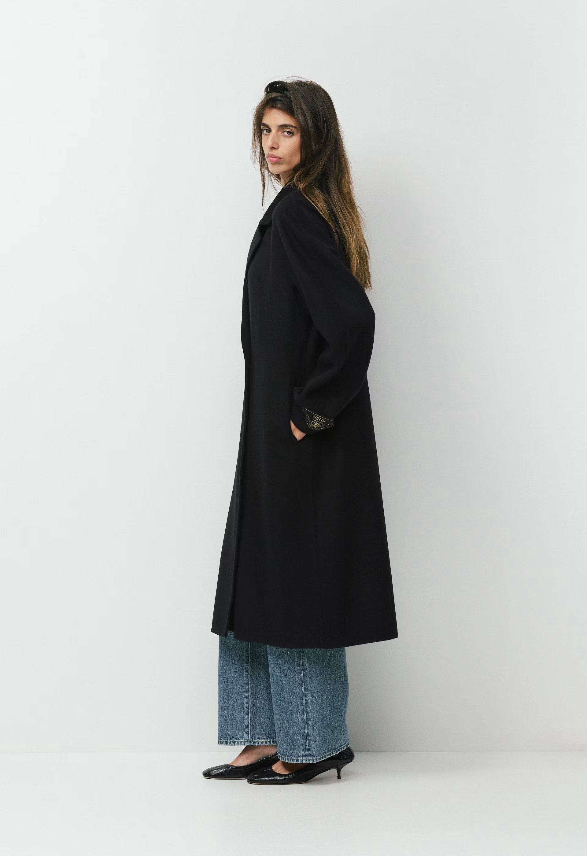 The Slouch™ Double-Faced Coat - Luxe (Re)Wool - BLACK