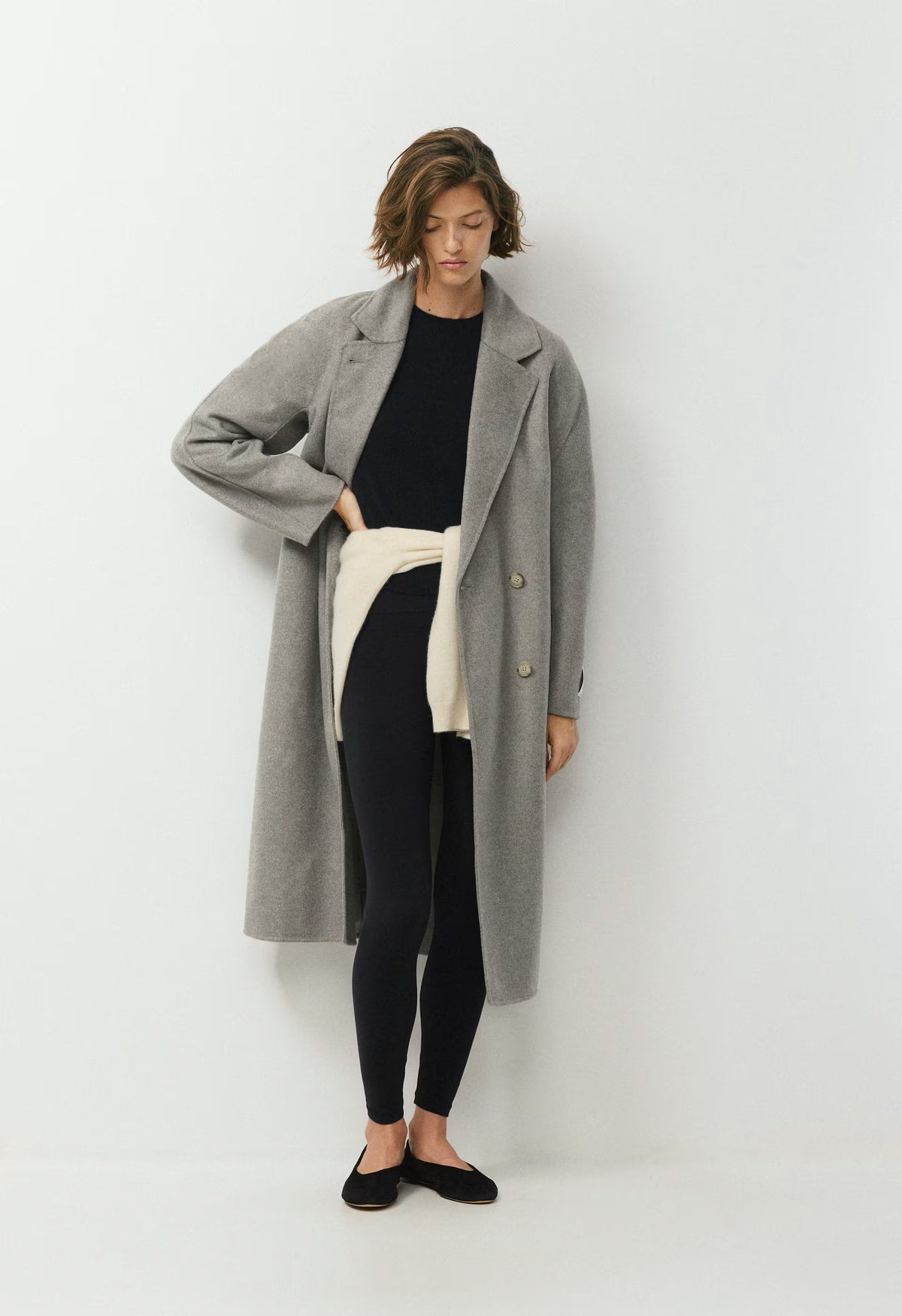 The Slouch™ Double-Faced Coat - Luxe (Re)Wool - HEATHER DARK TAUPE