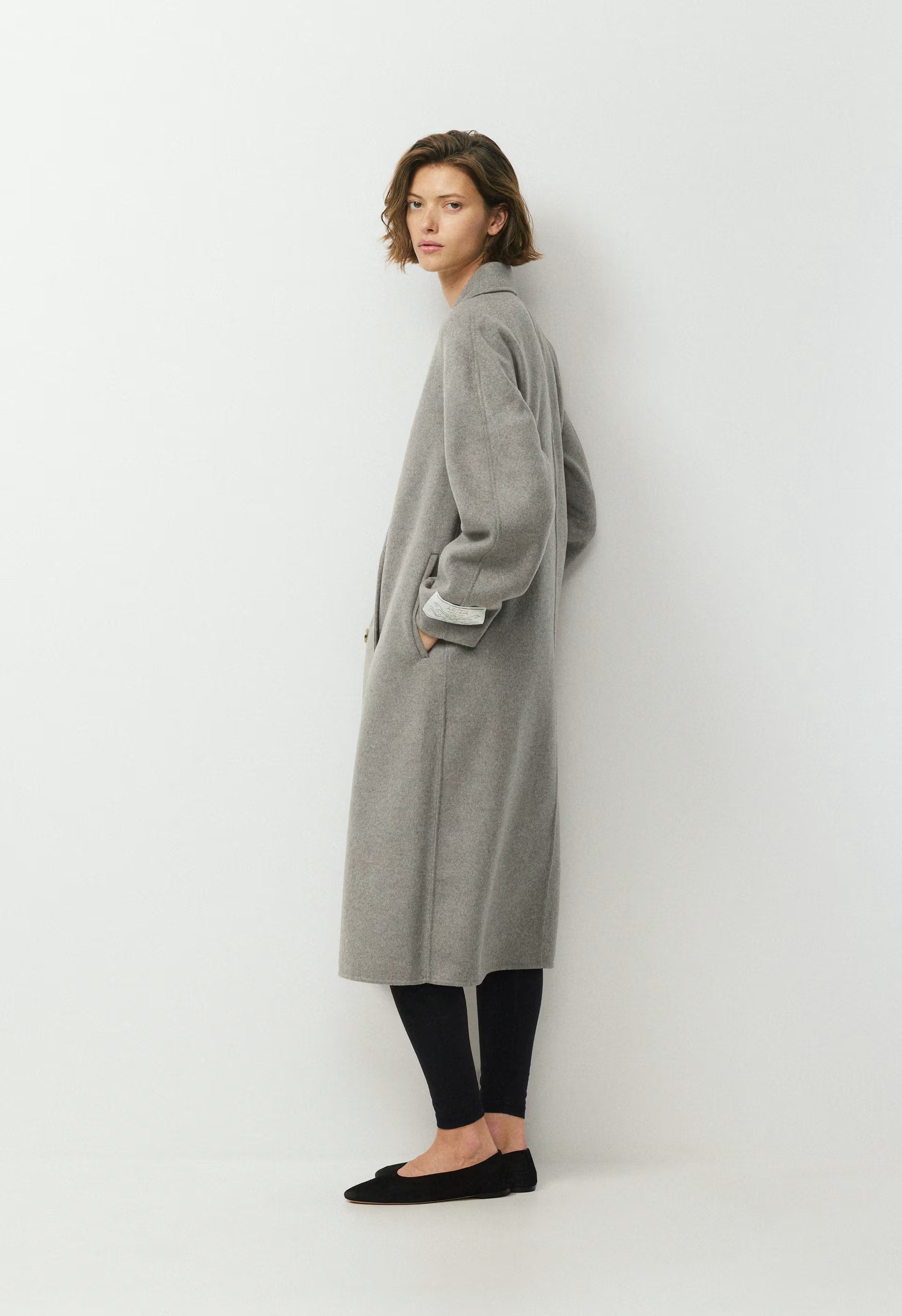 The Slouch™ Double-Faced Coat - Luxe (Re)Wool - HEATHER DARK TAUPE
