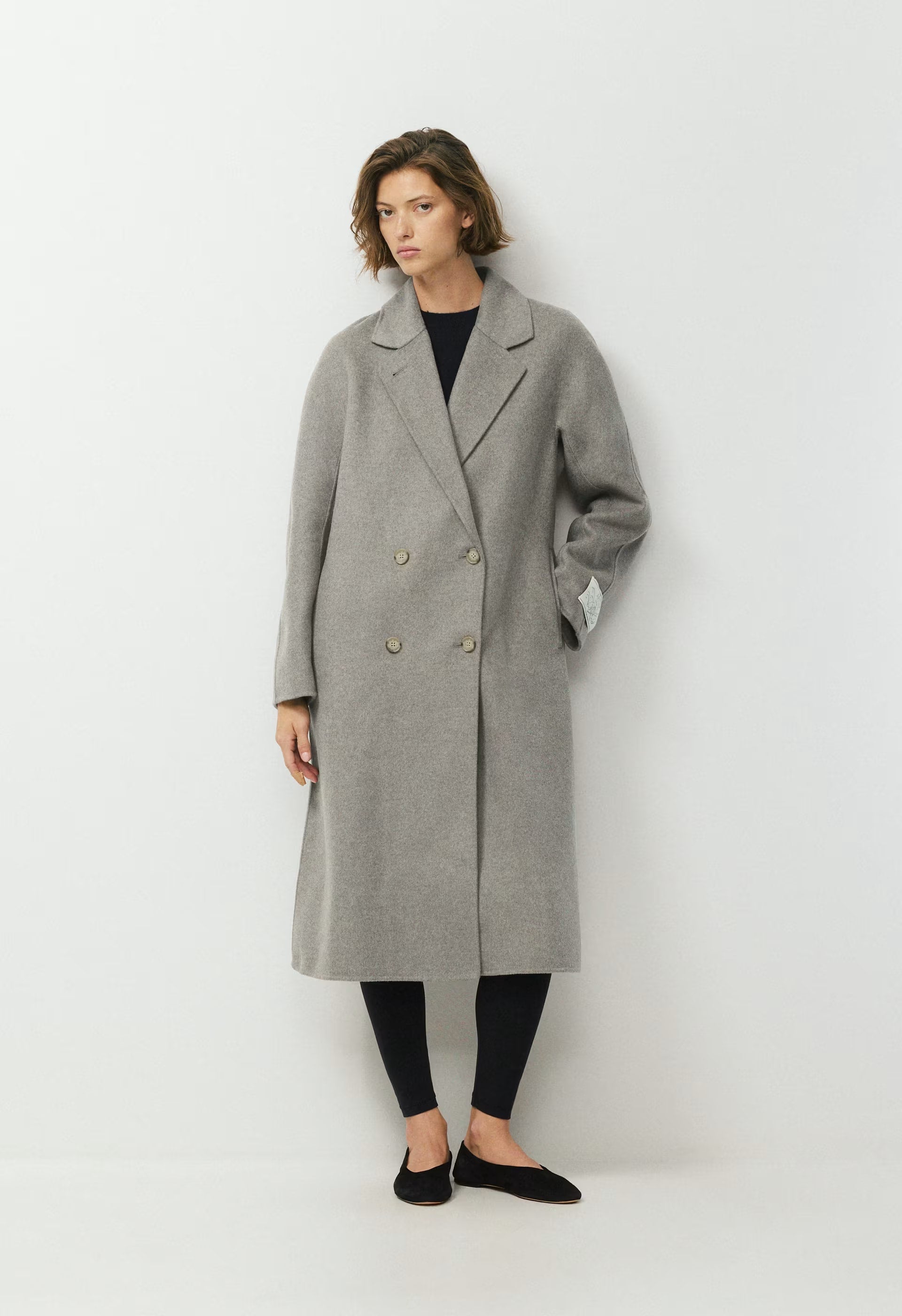 The Slouch™ Double-Faced Coat - Luxe (Re)Wool - HEATHER DARK TAUPE
