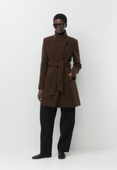 The Connor Coat - Soft Wool Cashmere - RICH MOCHA BROWN