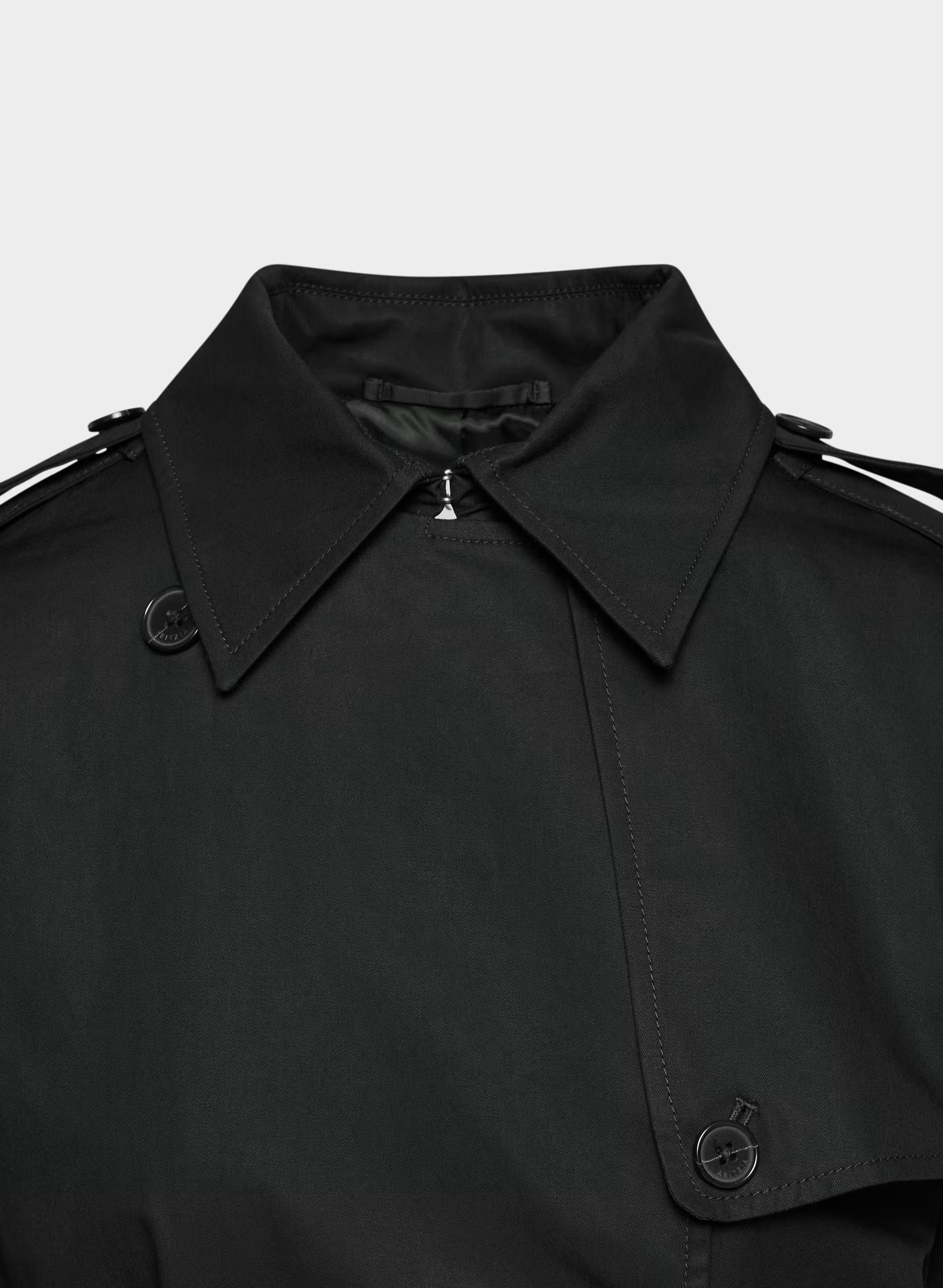 The Finch Trench Coat - City Twill - BLACK