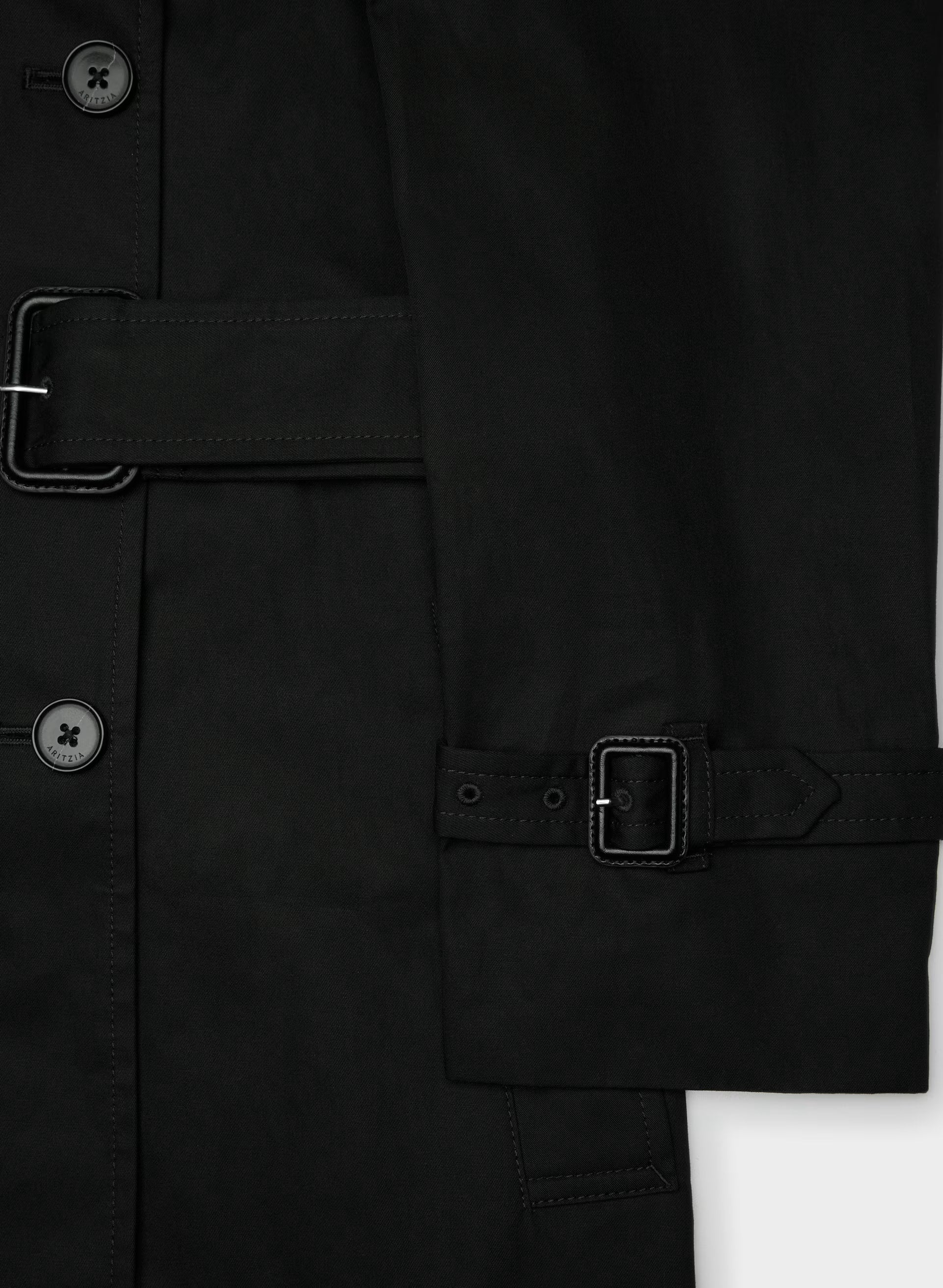The Finch Trench Coat - City Twill - BLACK