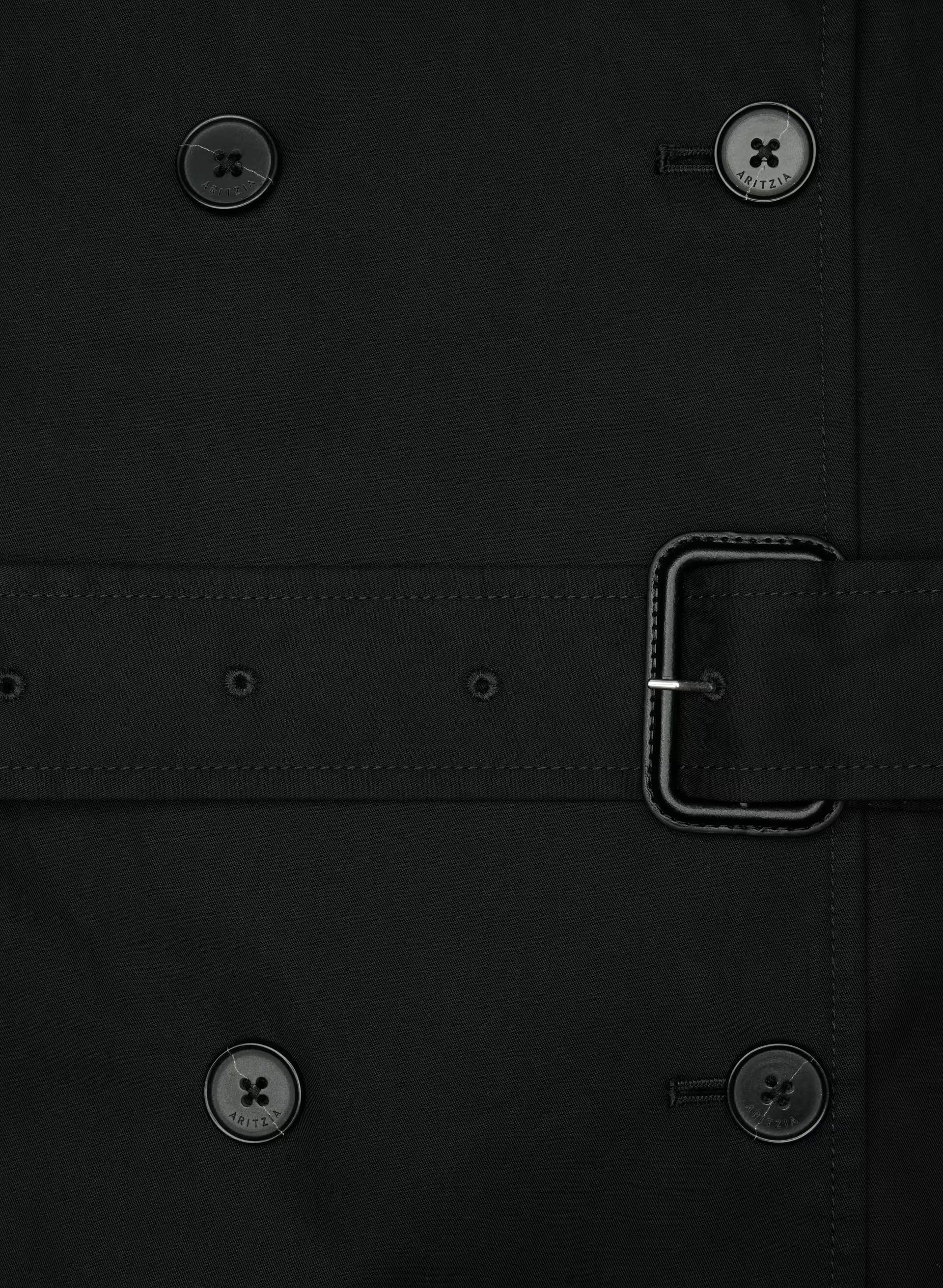 The Finch Trench Coat - City Twill - BLACK