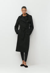 The Finch Trench Coat - City Twill - BLACK