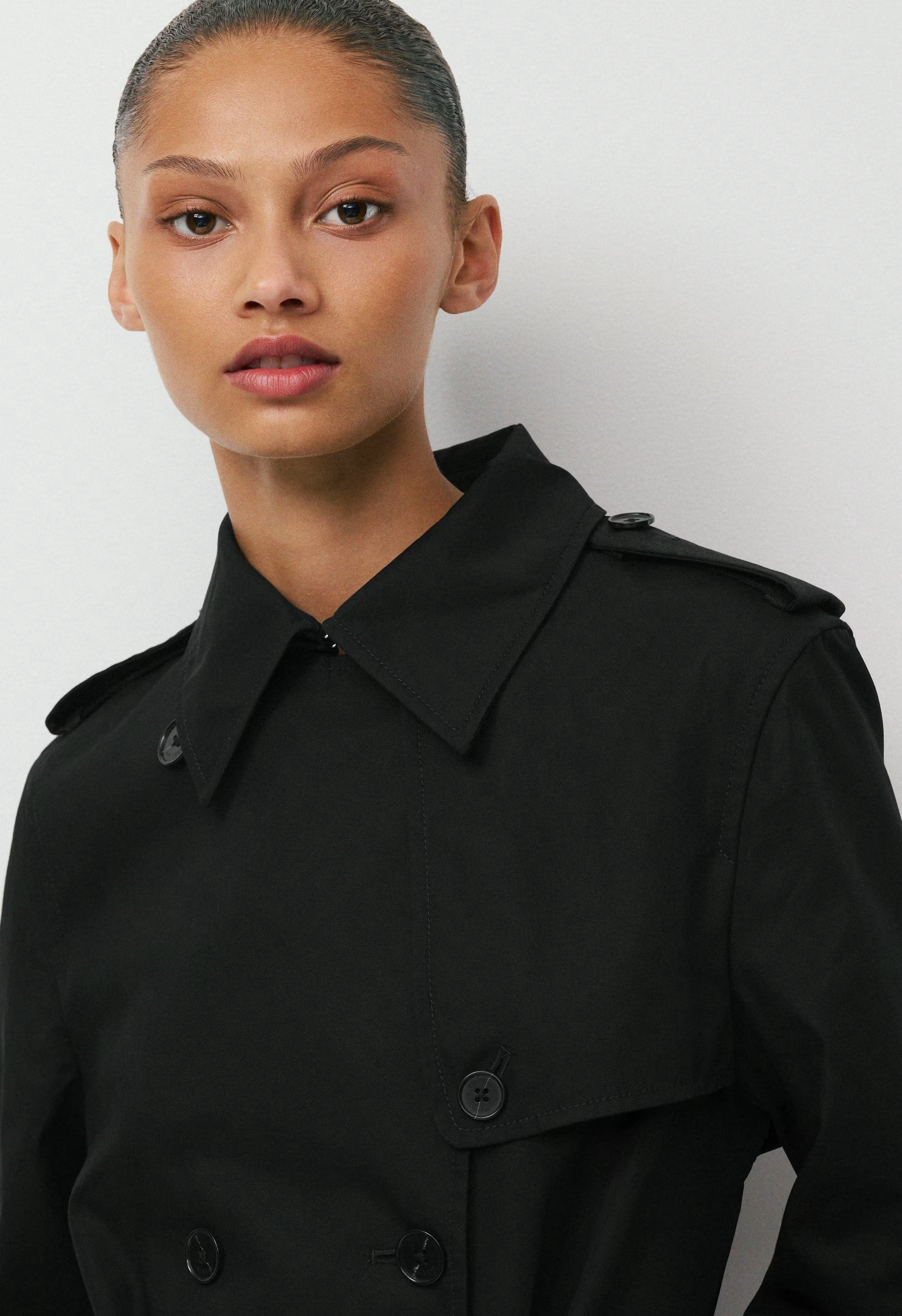 The Finch Trench Coat - City Twill - BLACK