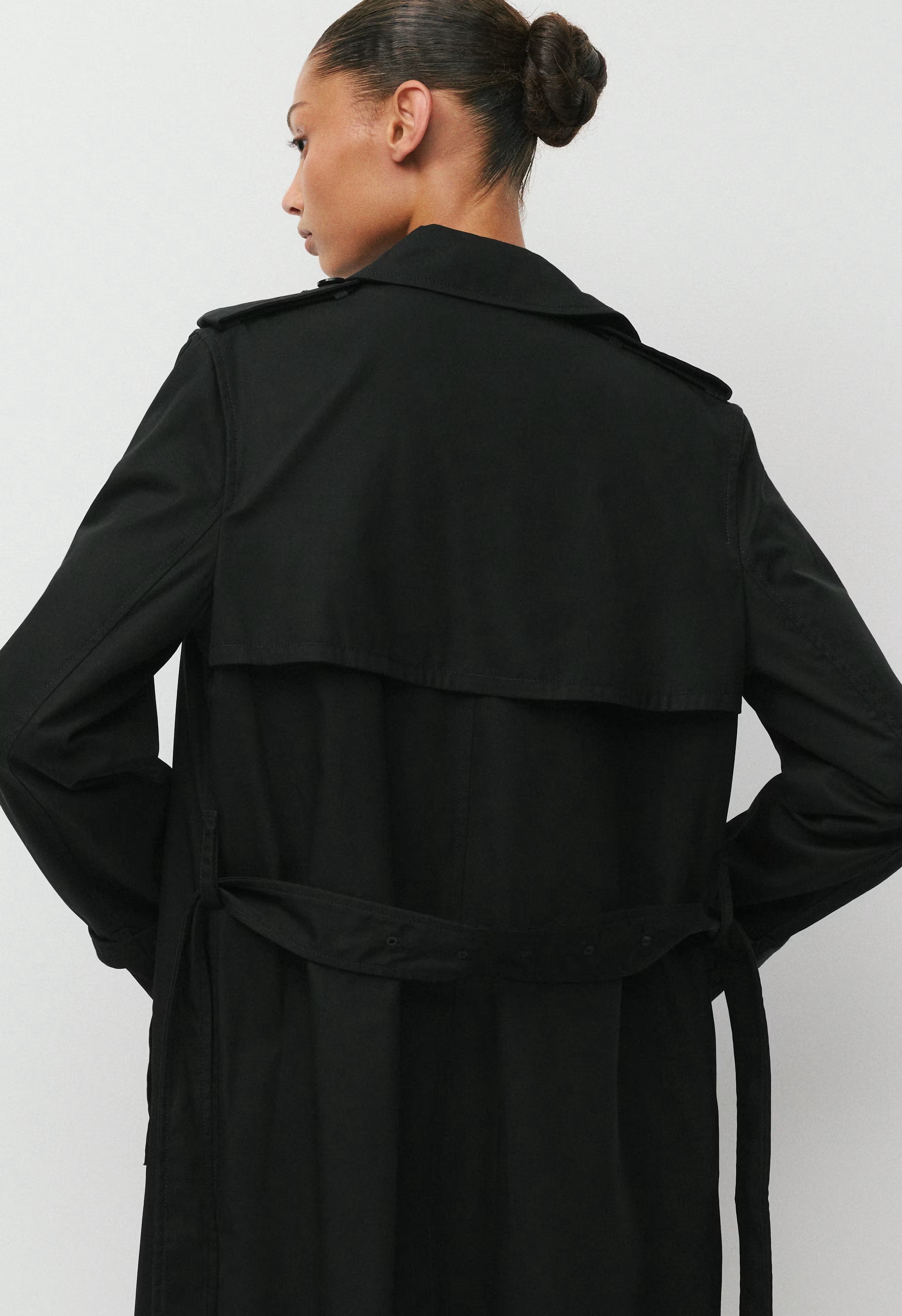 The Finch Trench Coat - City Twill - BLACK