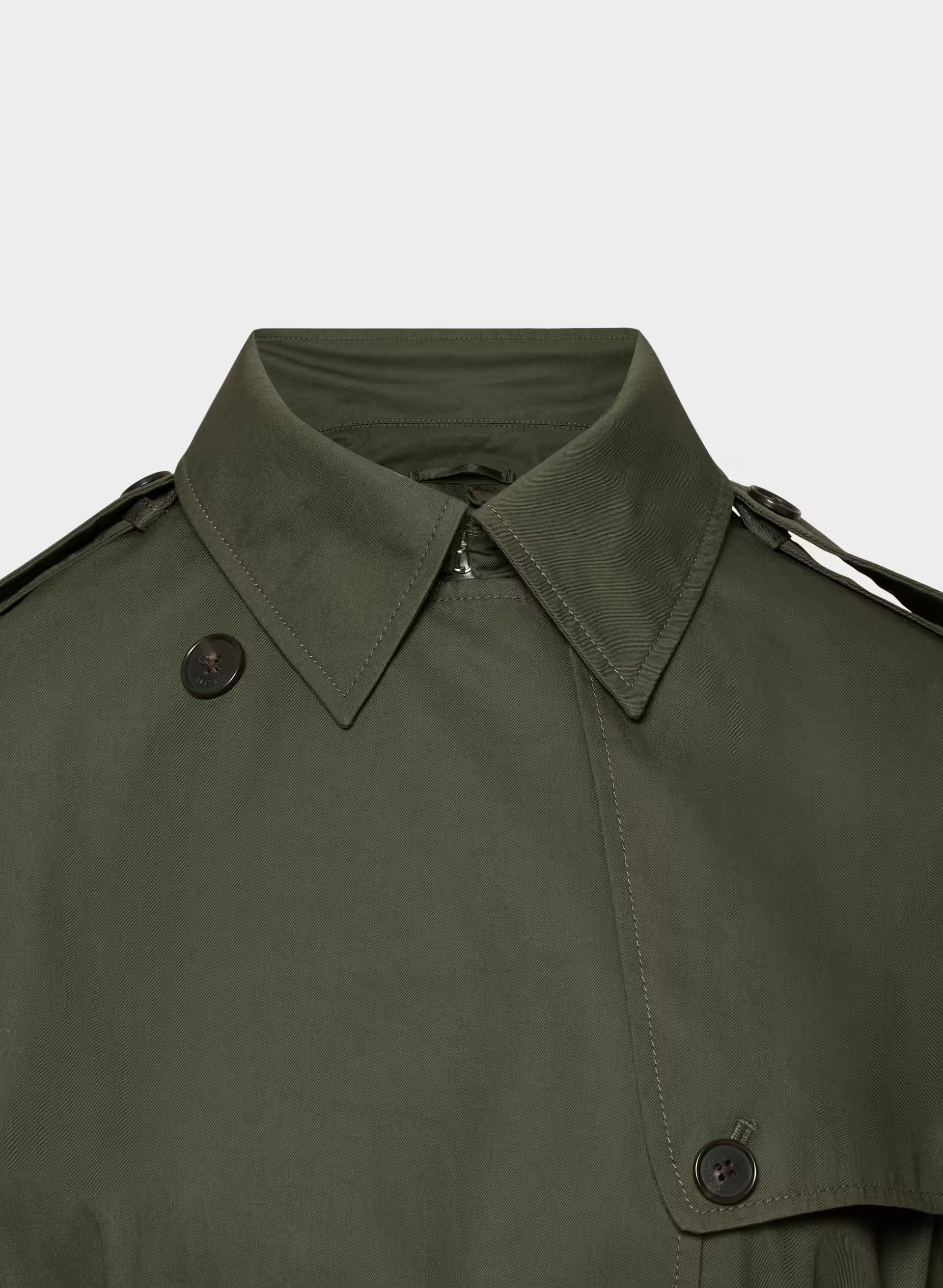 The Finch Trench Coat - City Twill - DARK OLIVE
