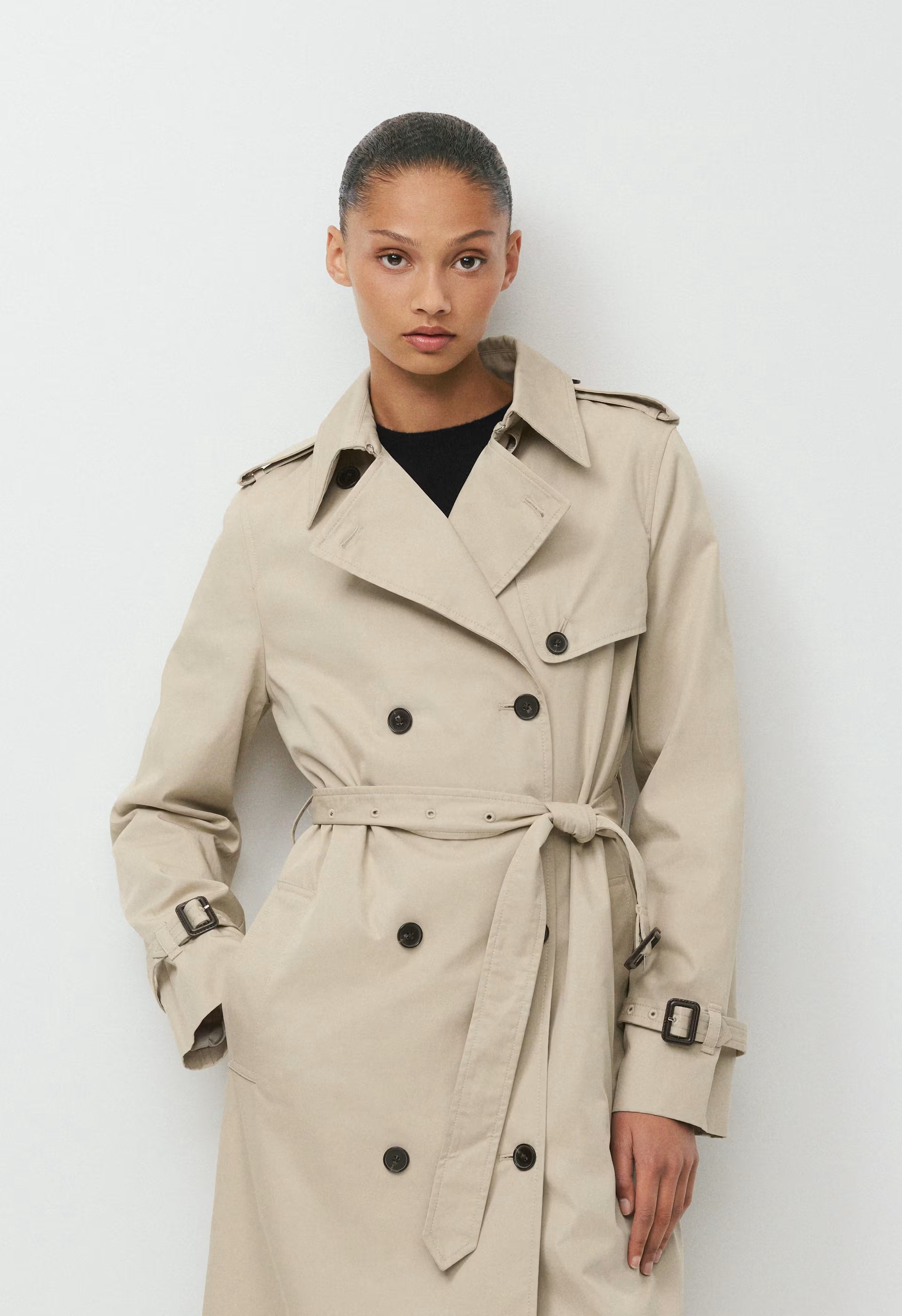 The Finch Trench Coat - City Twill - MARCONA BEIGE