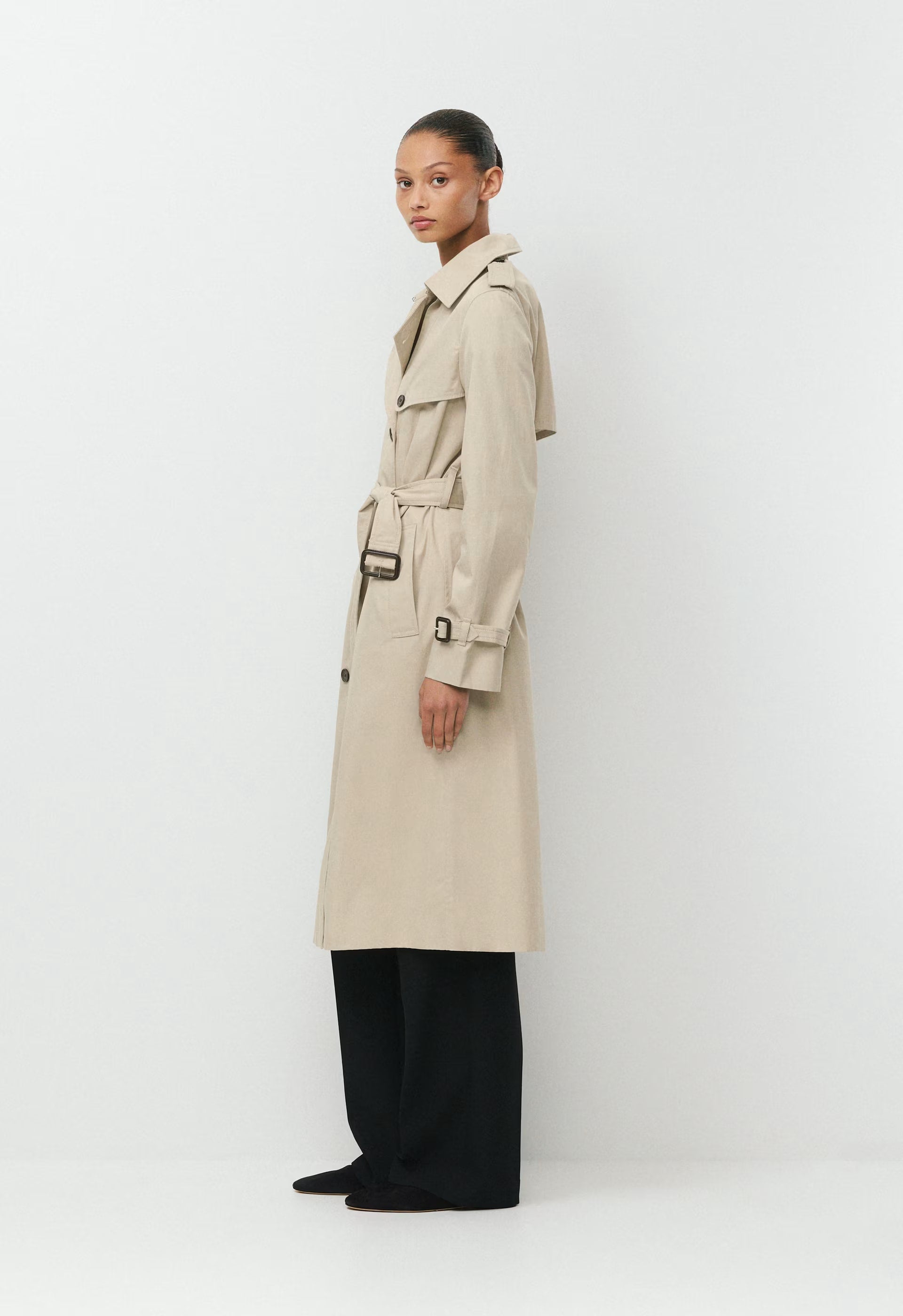 The Finch Trench Coat - City Twill - MARCONA BEIGE
