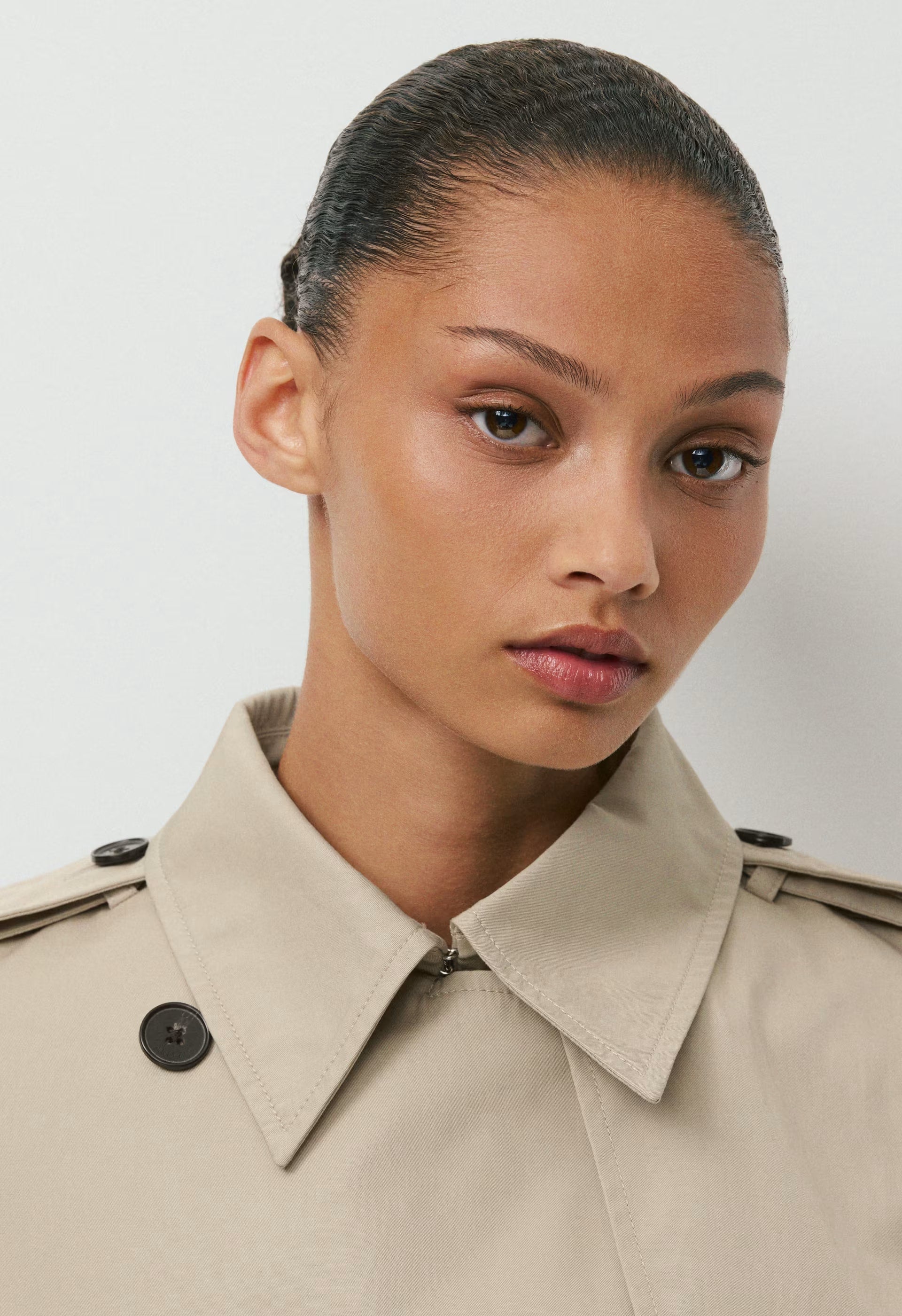 The Finch Trench Coat - City Twill - MARCONA BEIGE