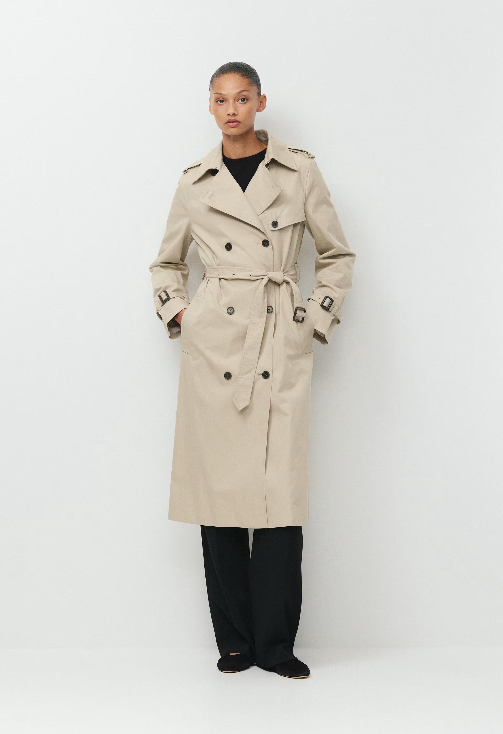 The Finch Trench Coat - City Twill - MARCONA BEIGE
