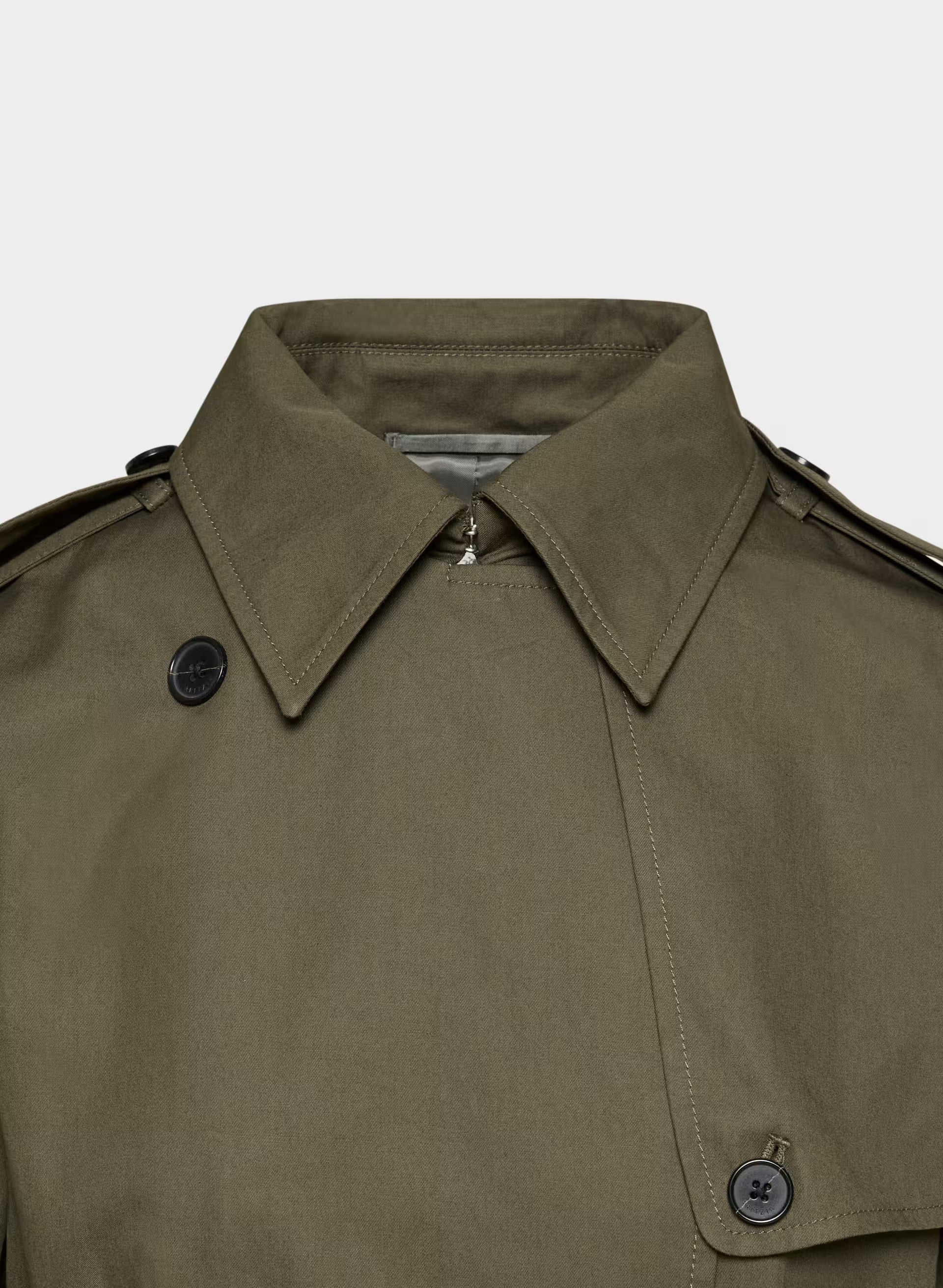 The Finch Trench Coat - City Twill - ATLAS OLIVE