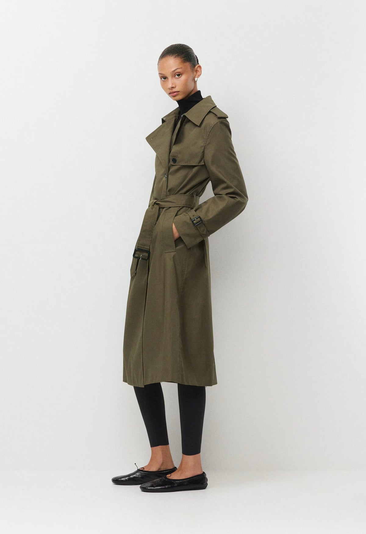 The Finch Trench Coat - City Twill - ATLAS OLIVE