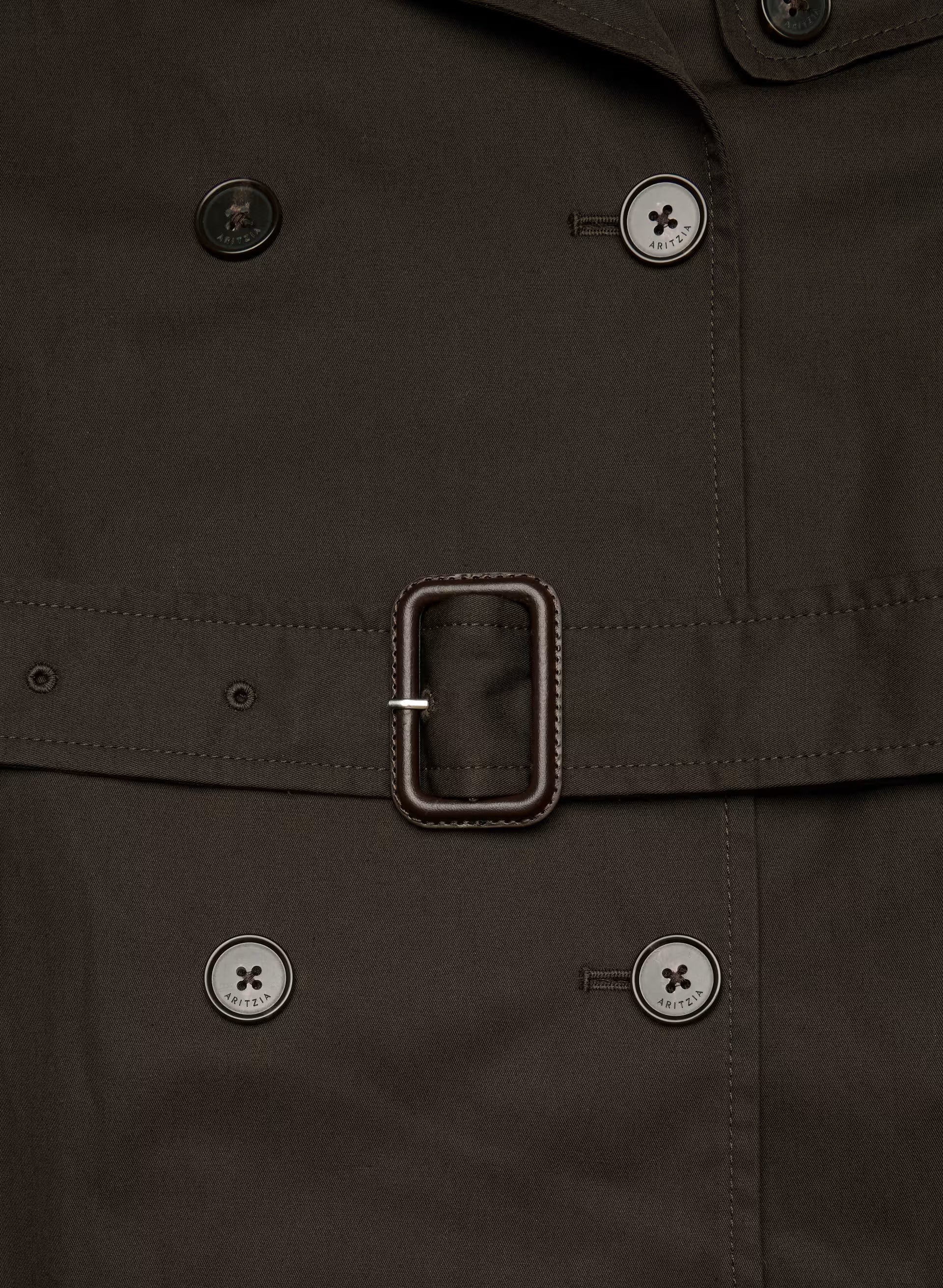 The Finch Trench Coat - City Twill - CACAO NIB BROWN