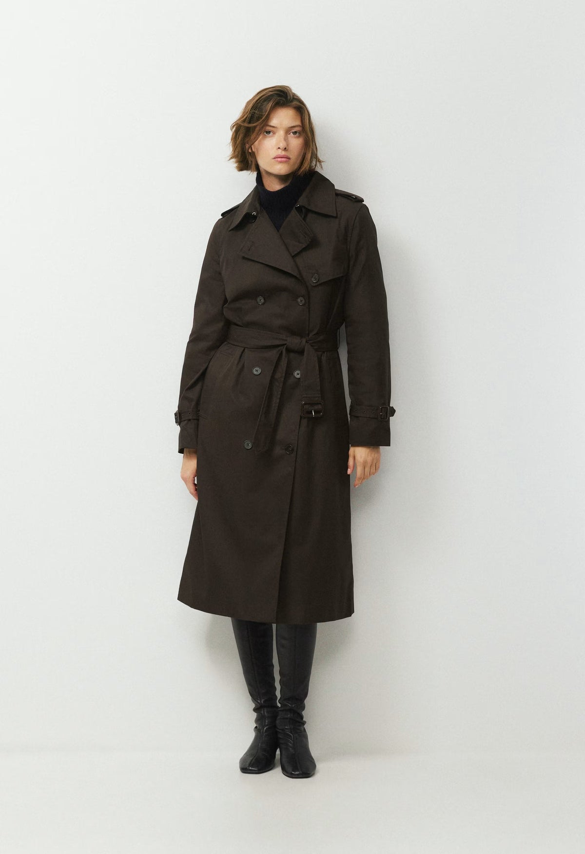 The Finch Trench Coat - City Twill - CACAO NIB BROWN