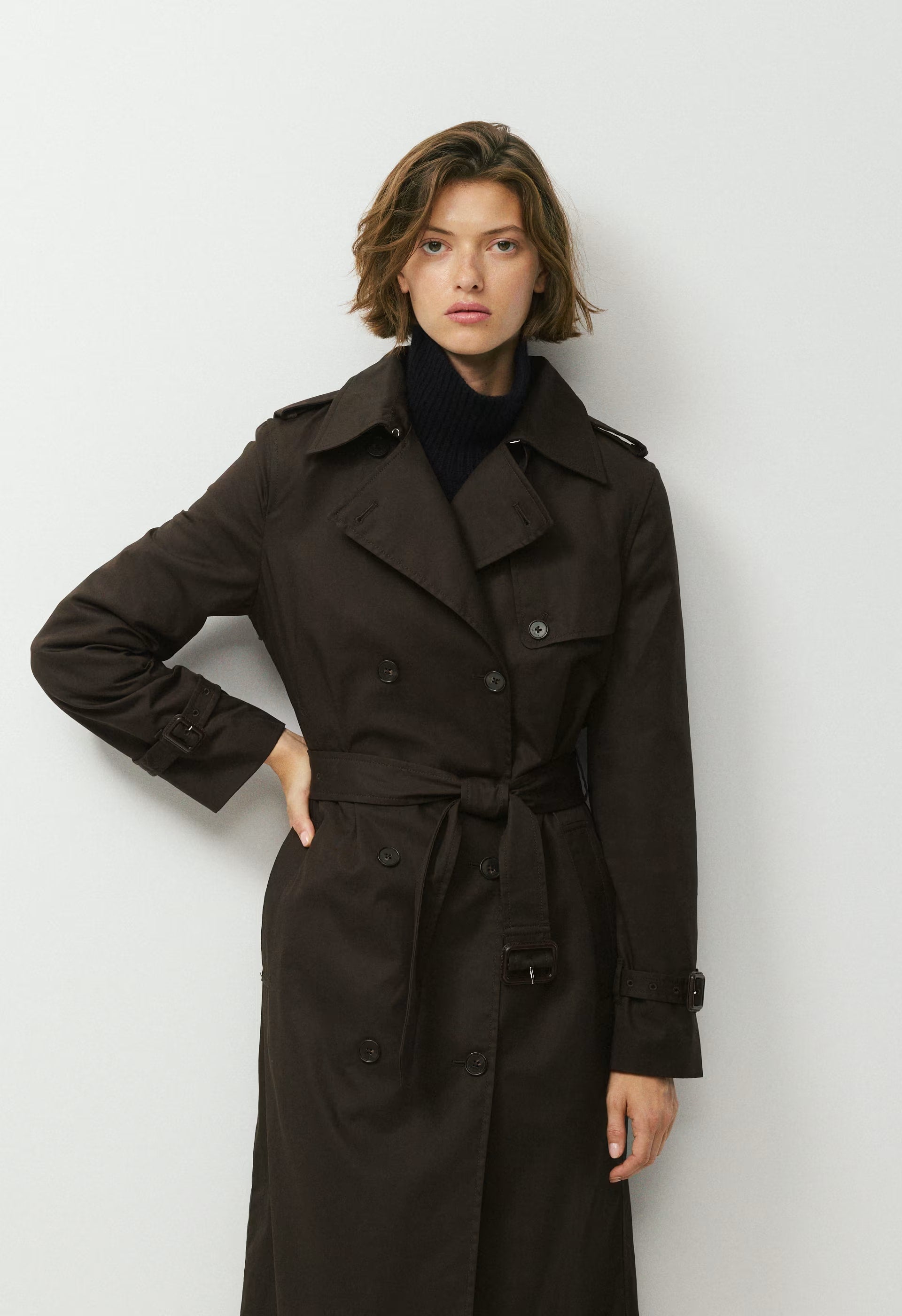 The Finch Trench Coat - City Twill - CACAO NIB BROWN
