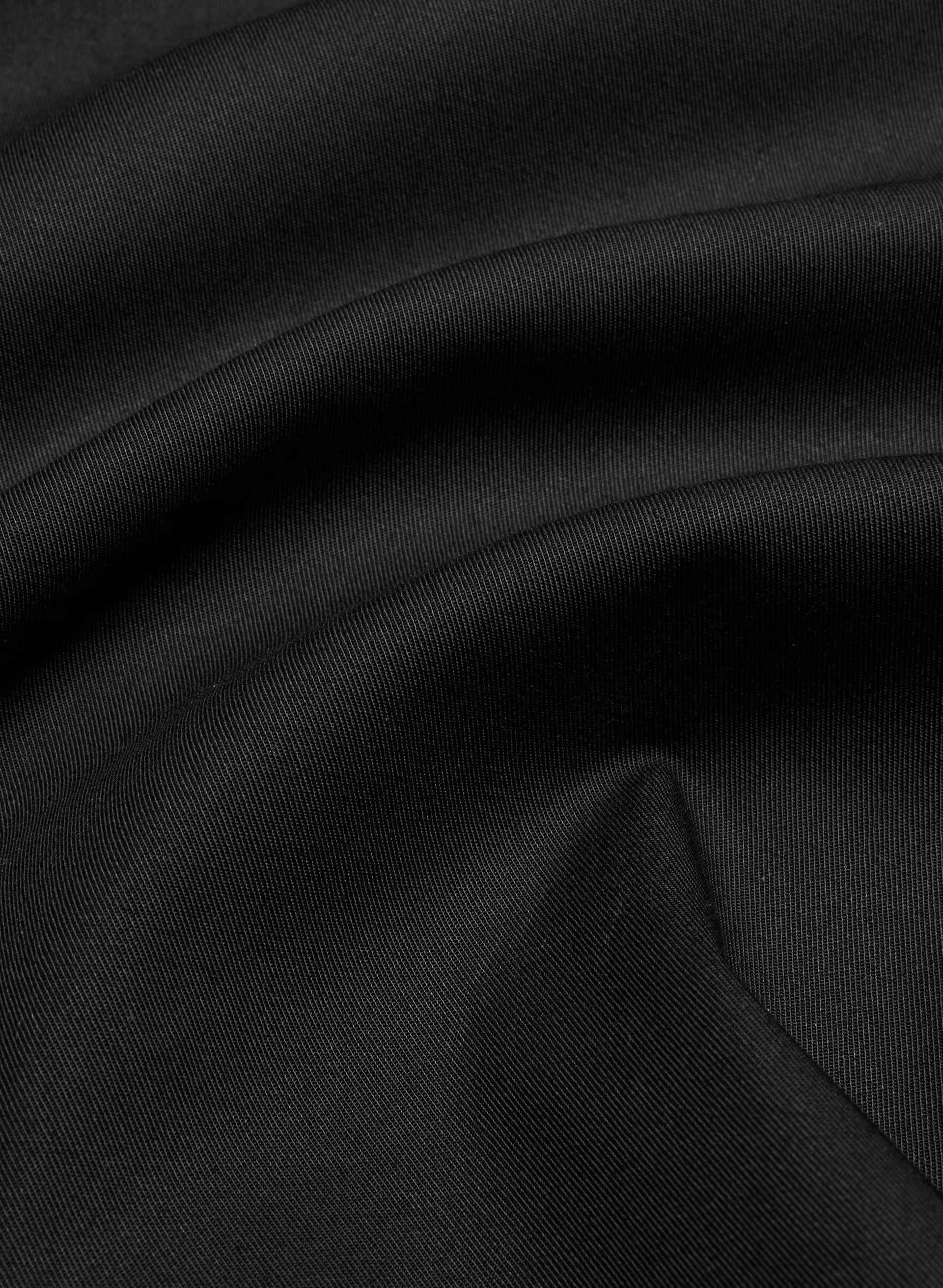 The Finch Mid Trench Coat - City Twill - BLACK