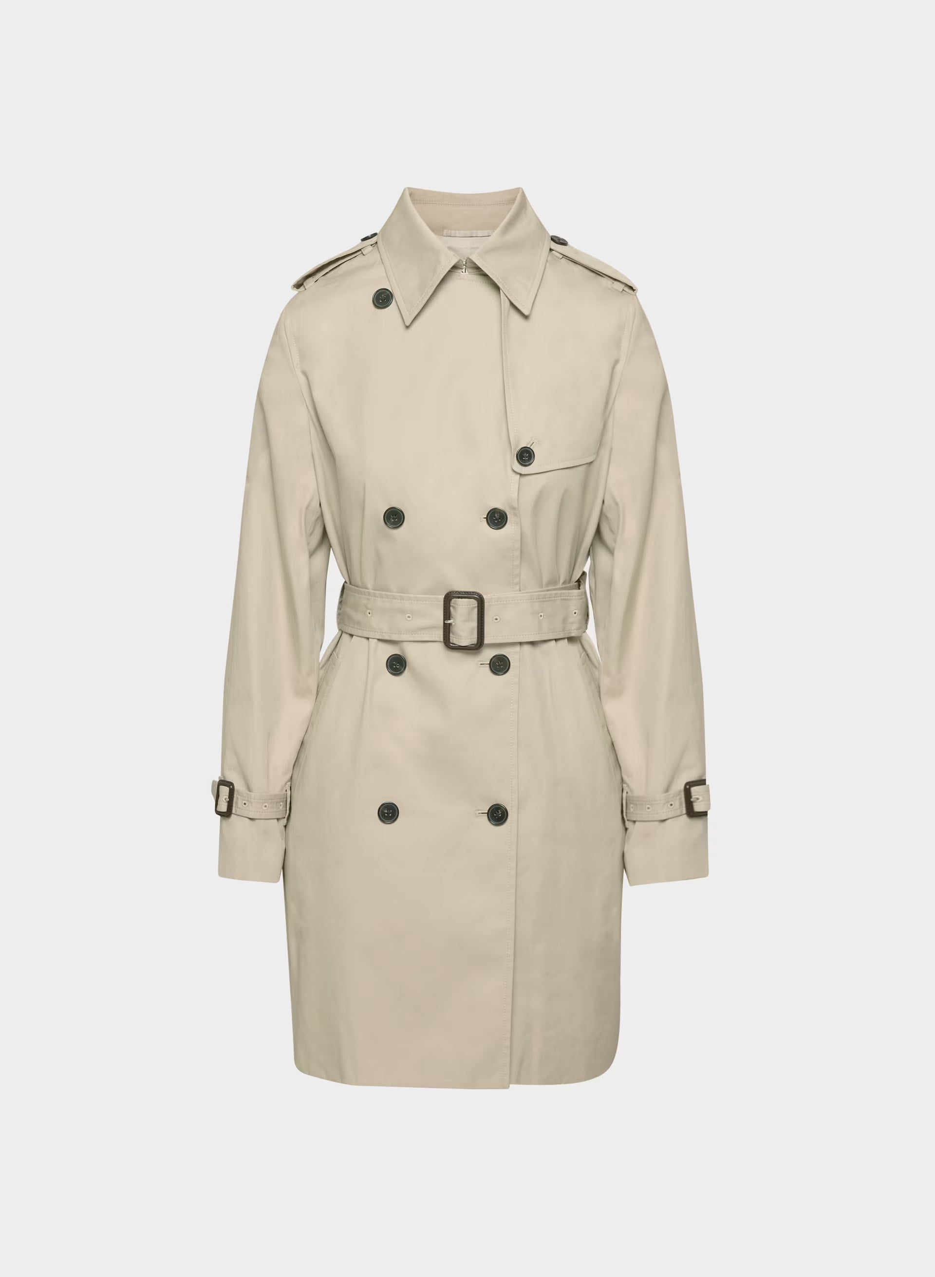 The Finch Mid Trench Coat - City Twill - MARCONA BEIGE