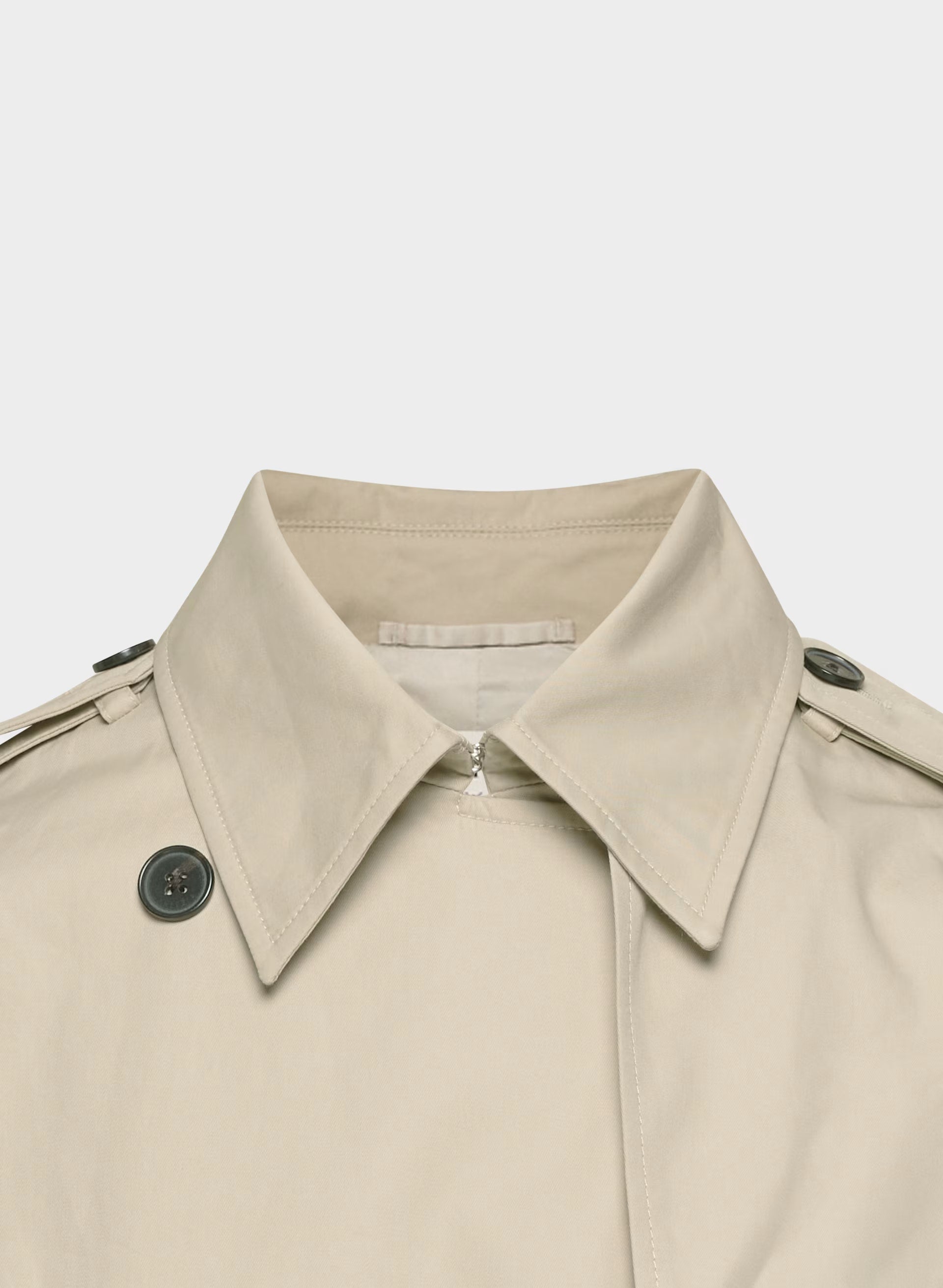 The Finch Mid Trench Coat - City Twill - MARCONA BEIGE