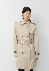 The Finch Mid Trench Coat - City Twill - MARCONA BEIGE