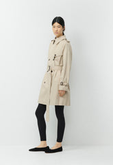 The Finch Mid Trench Coat - City Twill - MARCONA BEIGE