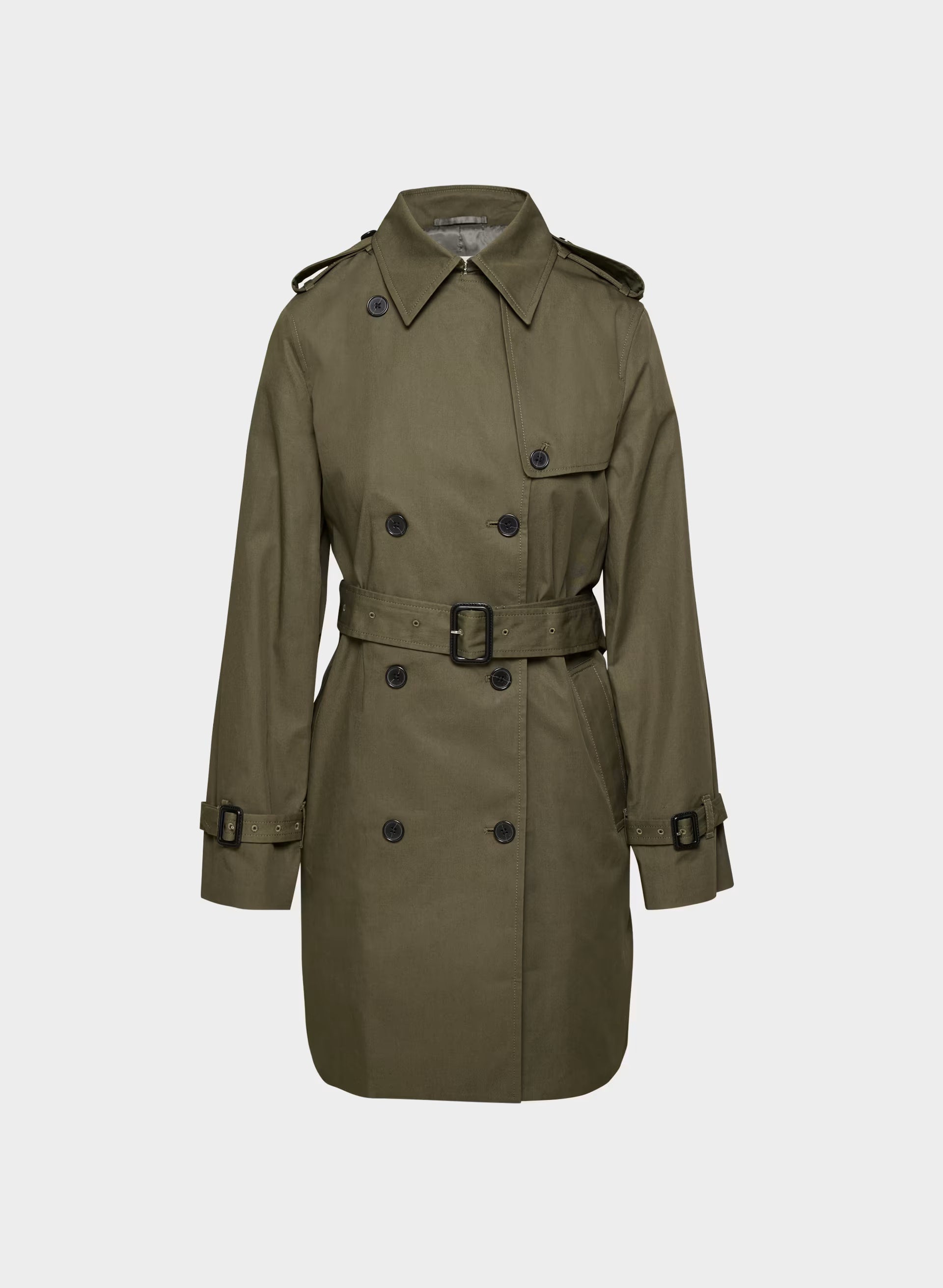 The Finch Mid Trench Coat - City Twill - ATLAS OLIVE