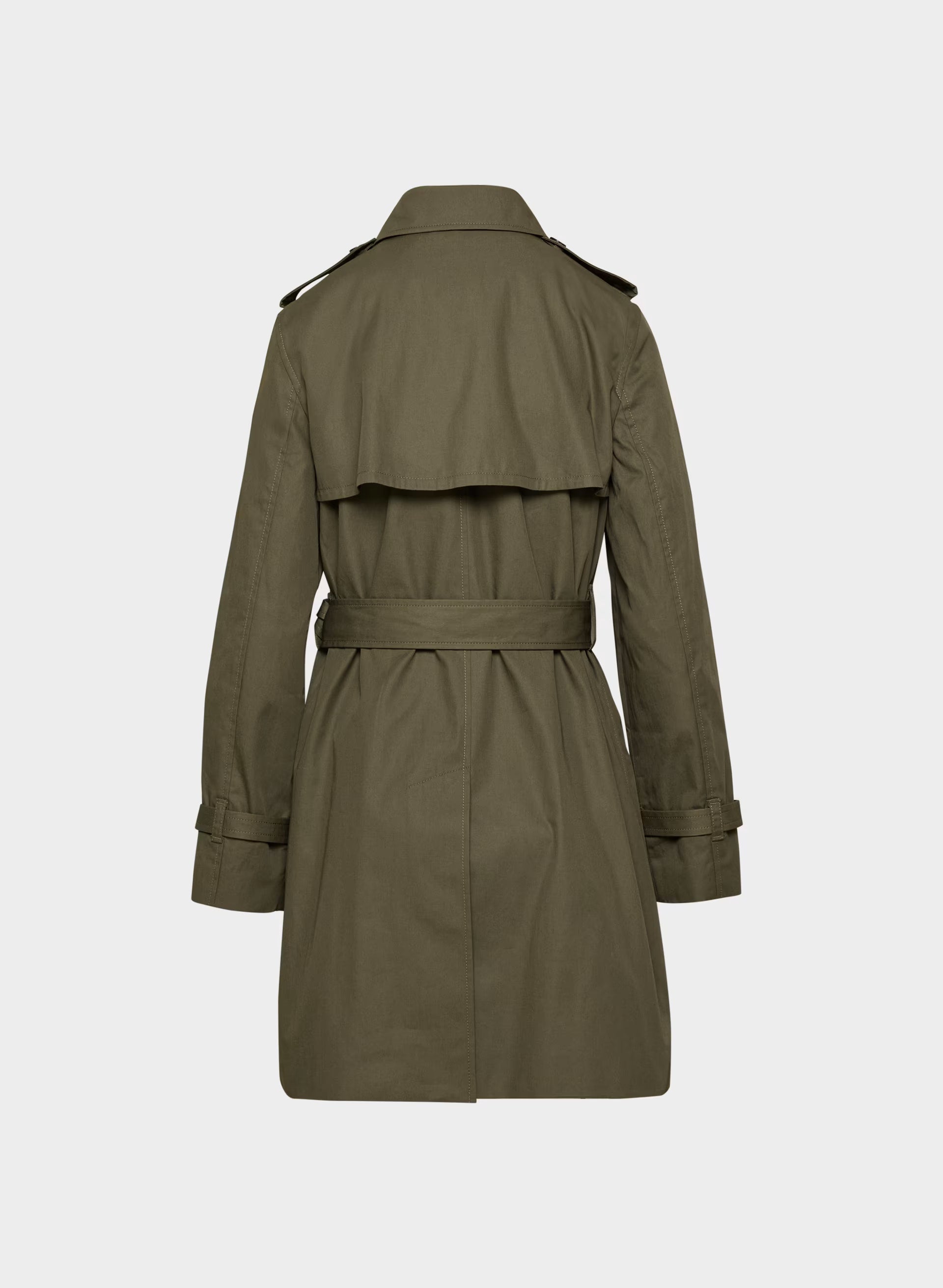 The Finch Mid Trench Coat - City Twill - ATLAS OLIVE