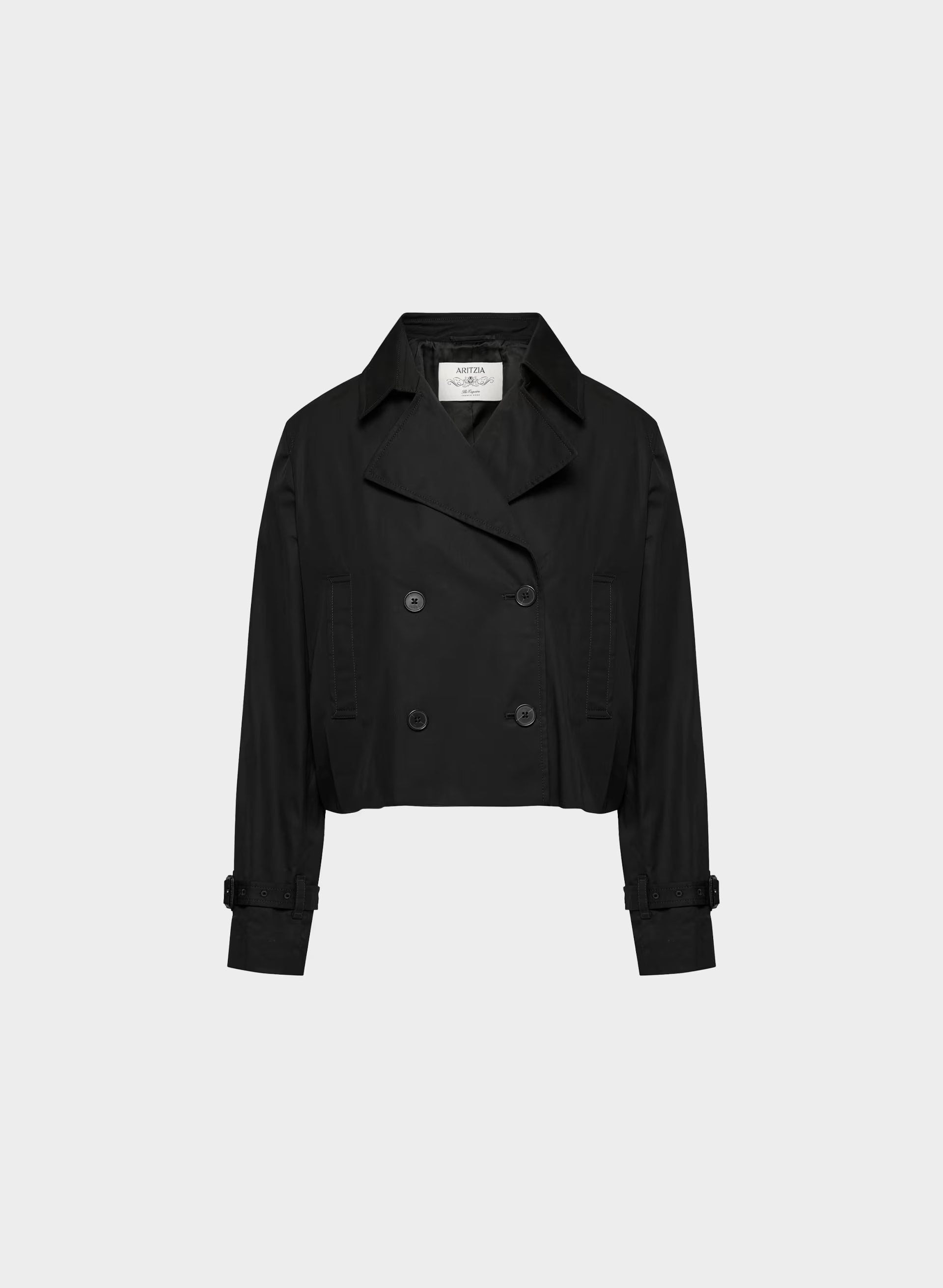 The Esquire Short Trench Coat - City Twill - BLACK