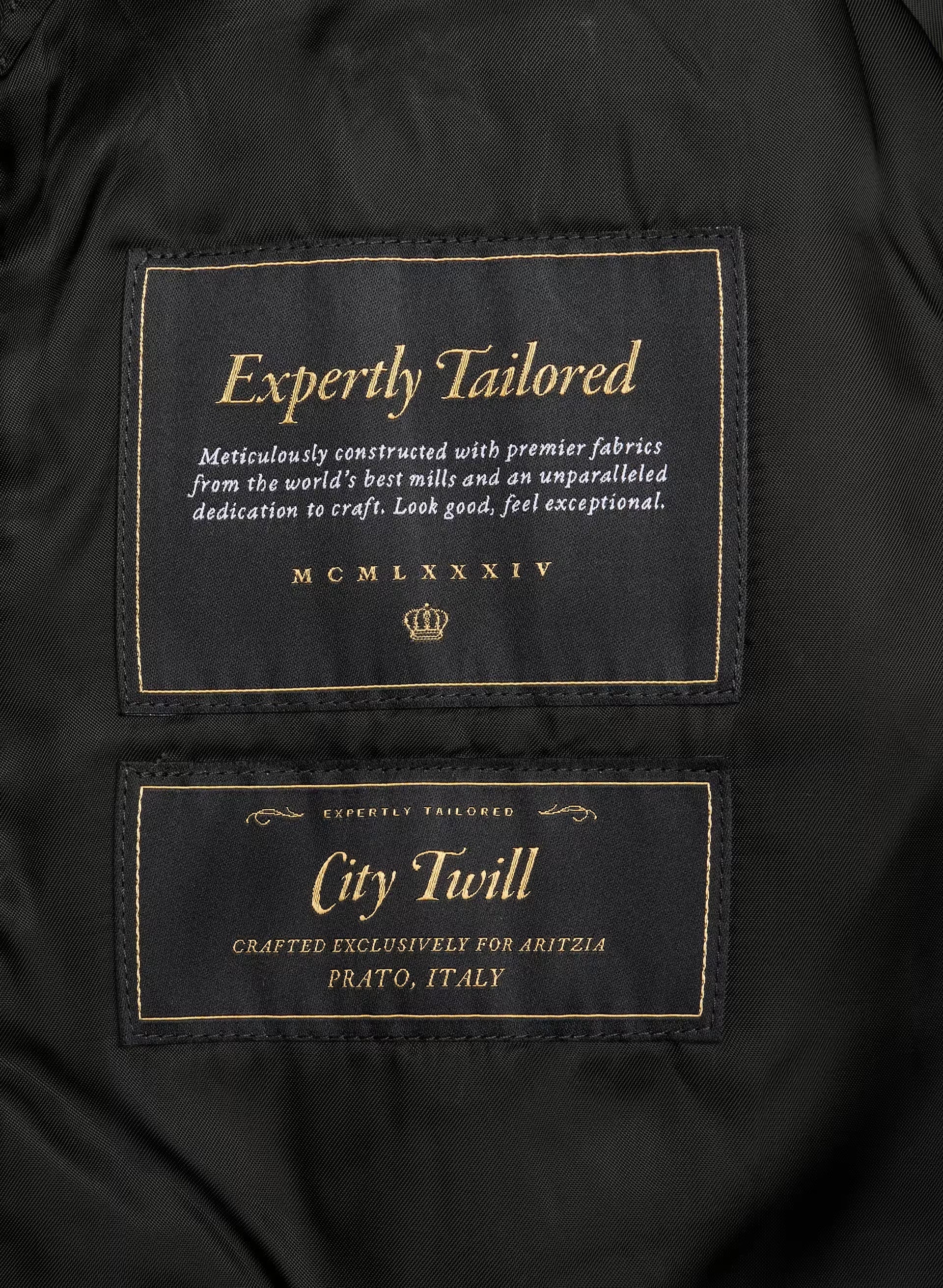 The Esquire Short Trench Coat - City Twill - BLACK