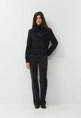 The Esquire Short Trench Coat - City Twill - BLACK