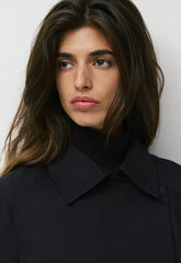 The Esquire Short Trench Coat - City Twill - BLACK