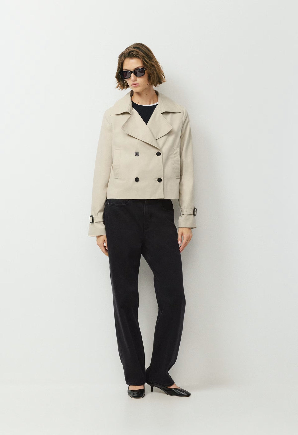 The Esquire Short Trench Coat - City Twill - OYSTER