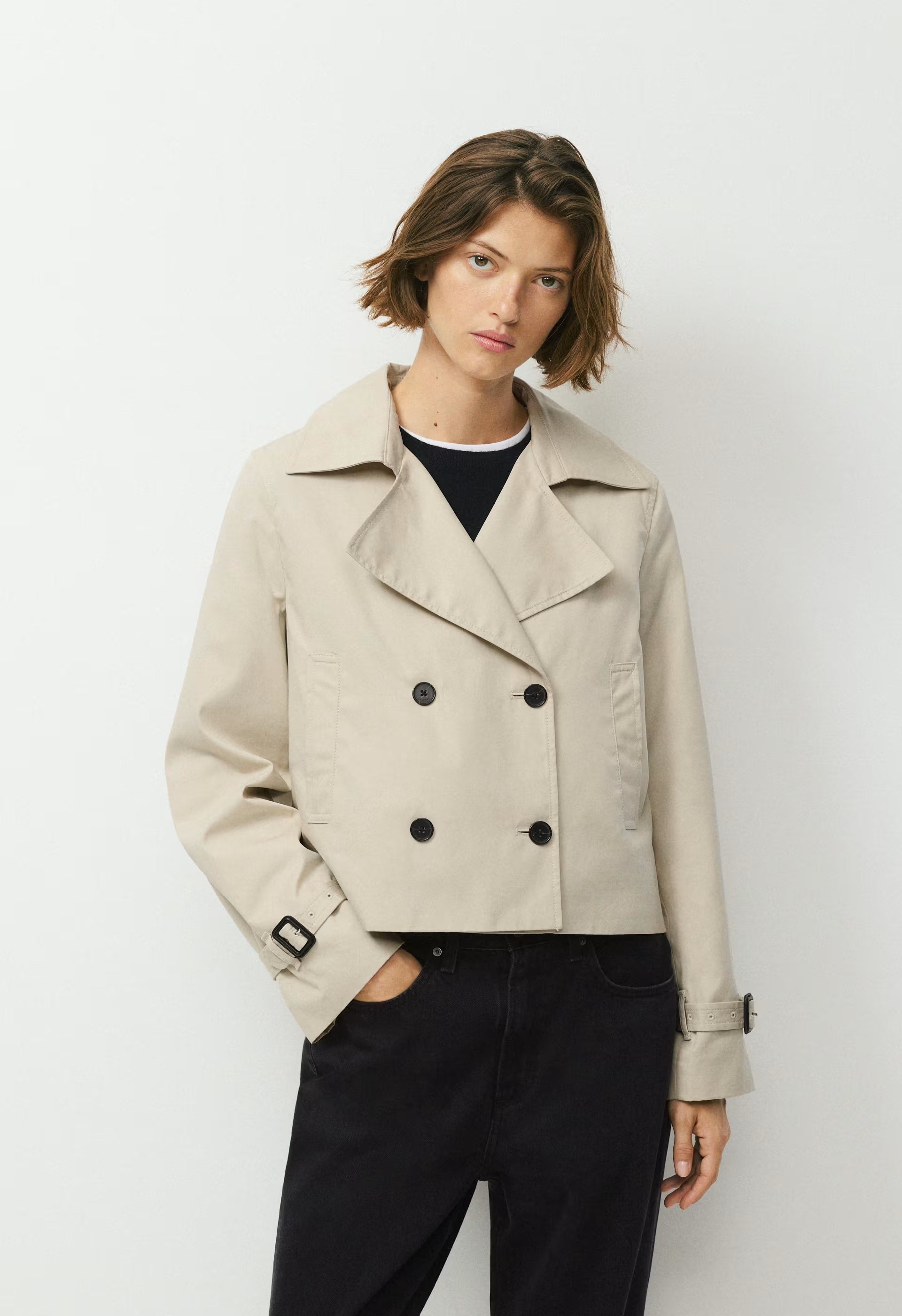 The Esquire Short Trench Coat - City Twill - OYSTER
