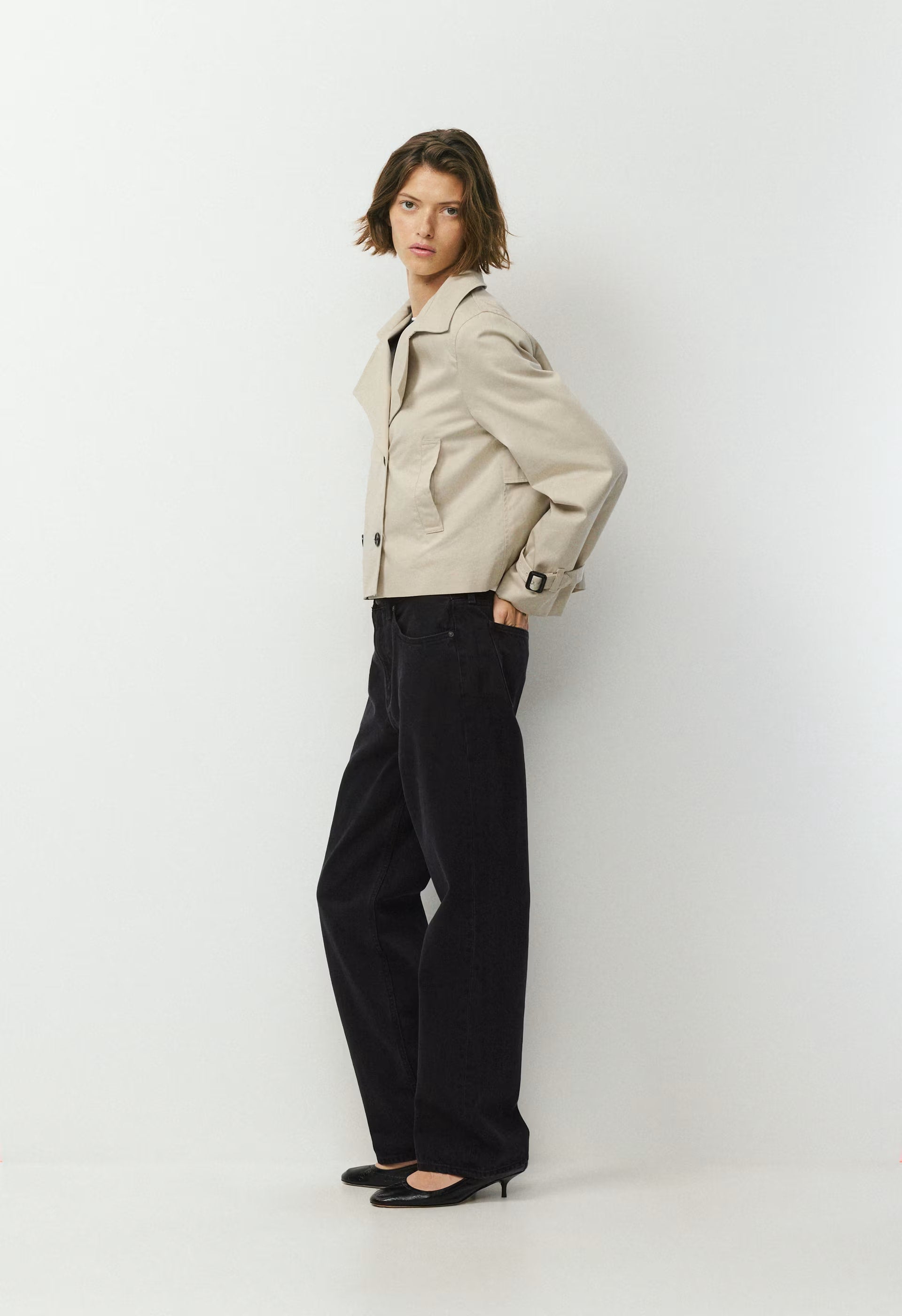The Esquire Short Trench Coat - City Twill - OYSTER