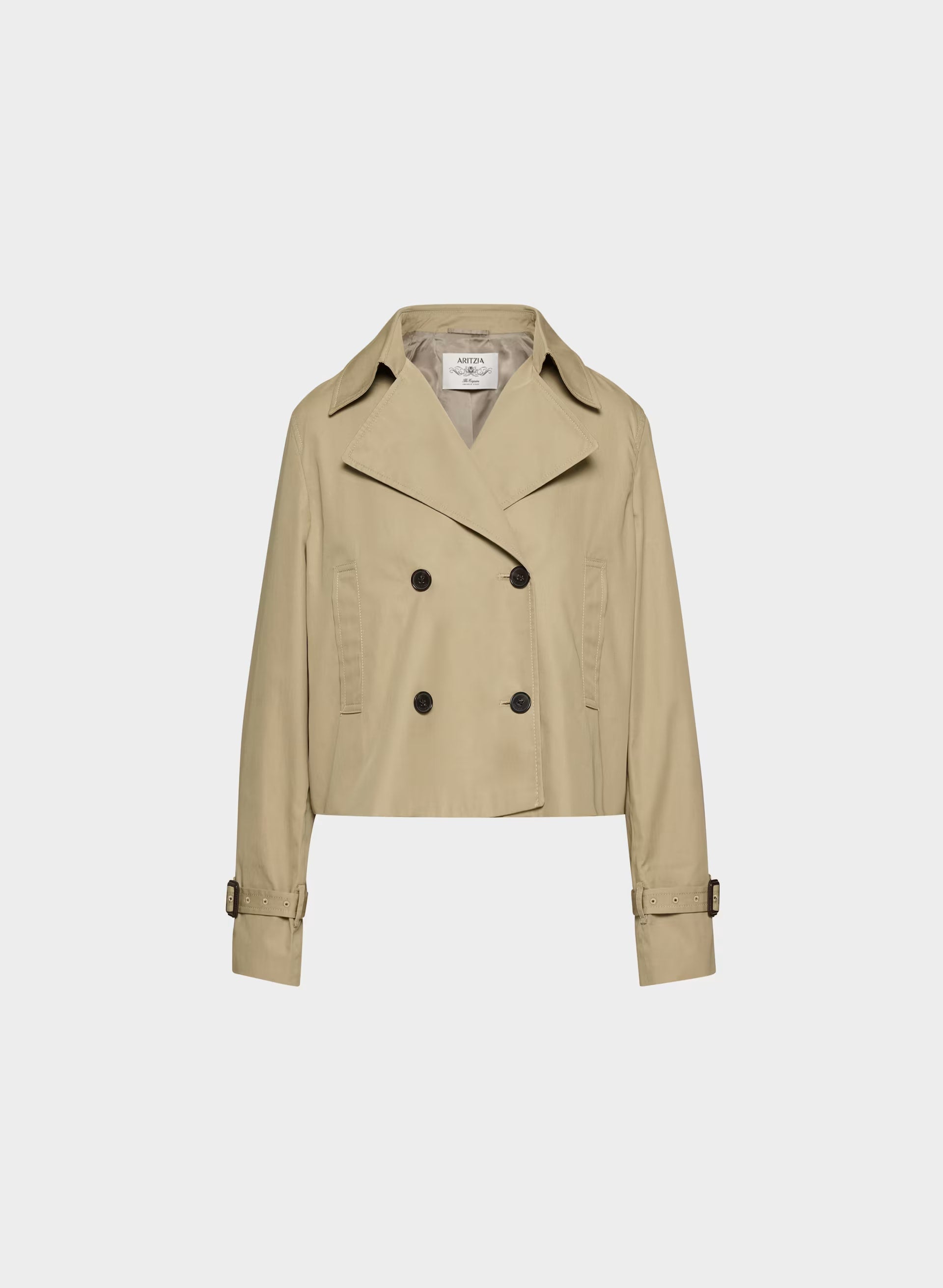 The Esquire Short Trench Coat - City Twill - WICKER TAN