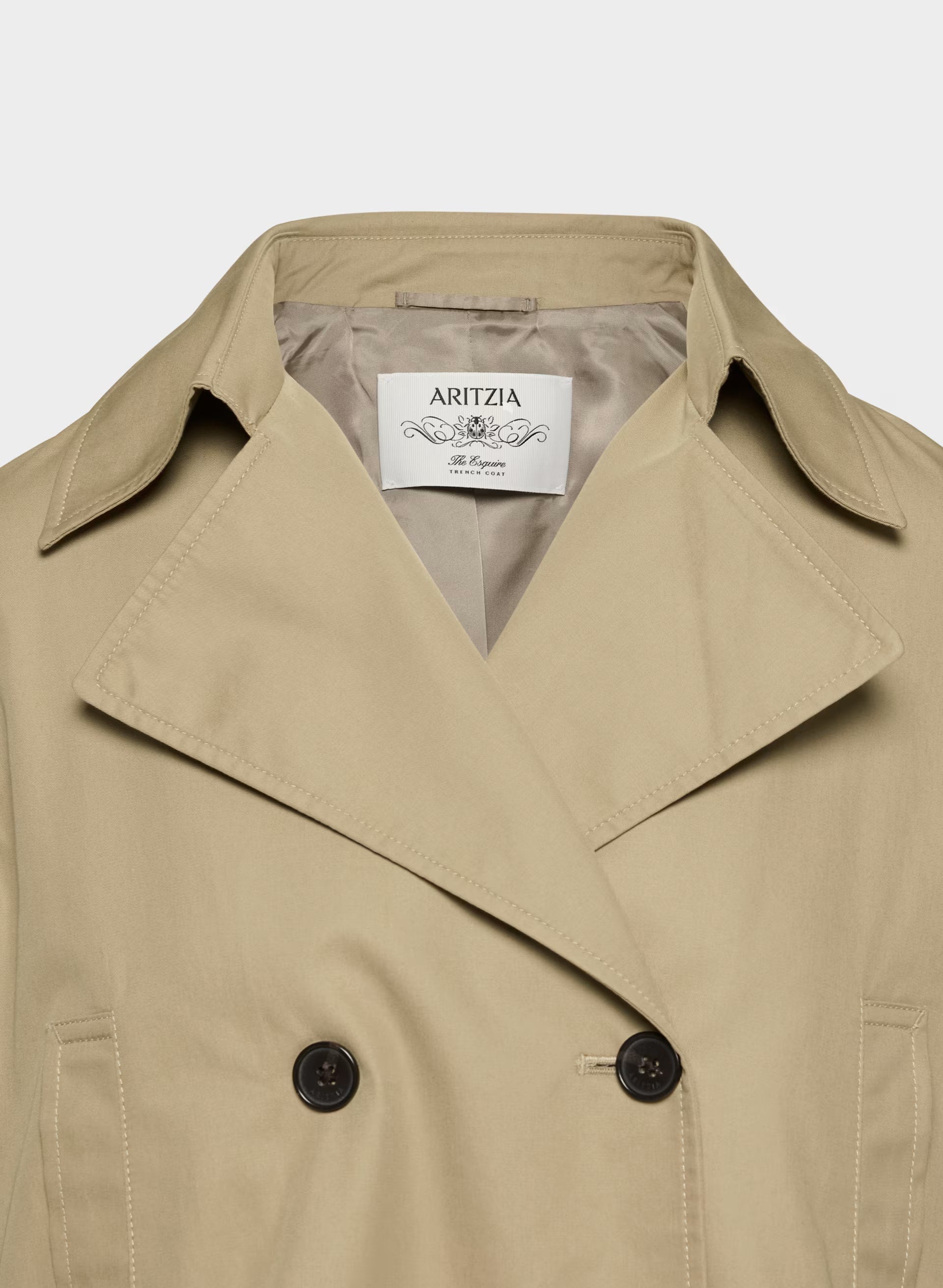 The Esquire Short Trench Coat - City Twill - WICKER TAN