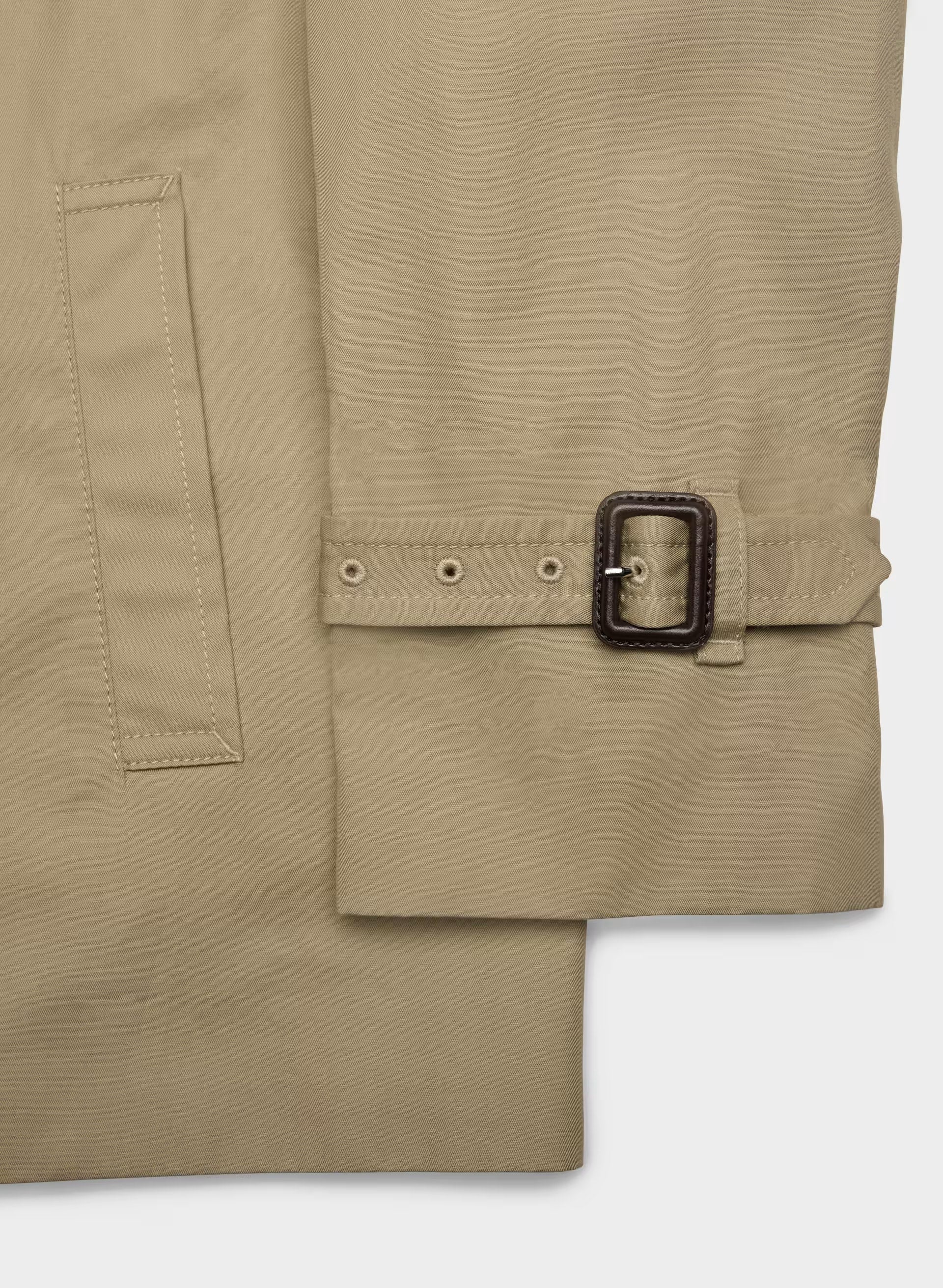 The Esquire Short Trench Coat - City Twill - WICKER TAN