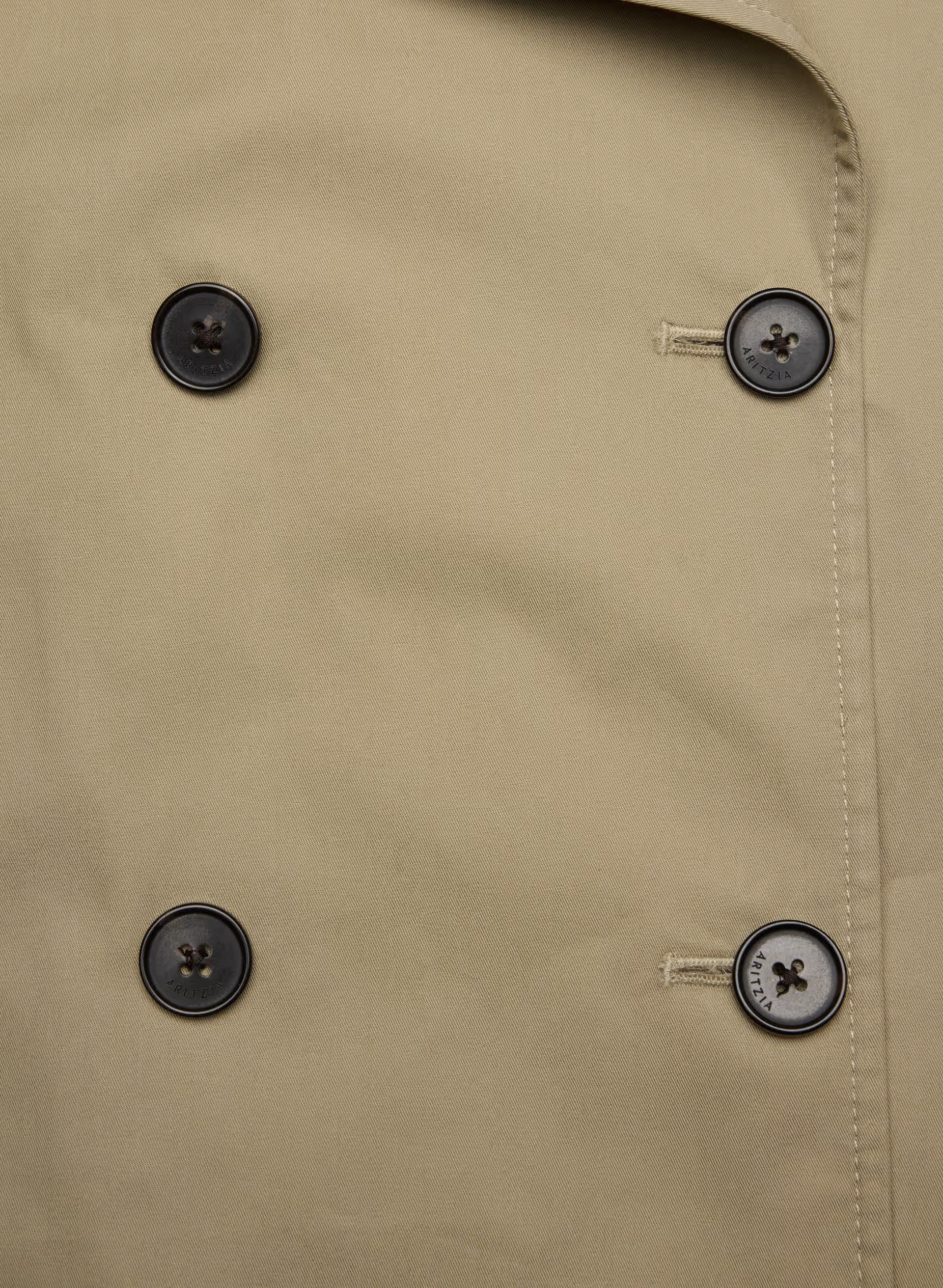 The Esquire Short Trench Coat - City Twill - WICKER TAN