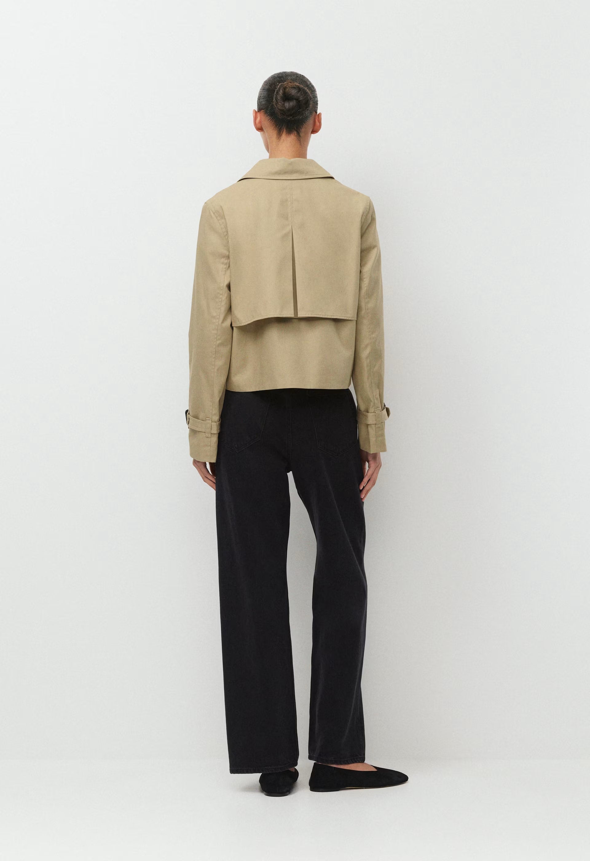 The Esquire Short Trench Coat - City Twill - WICKER TAN