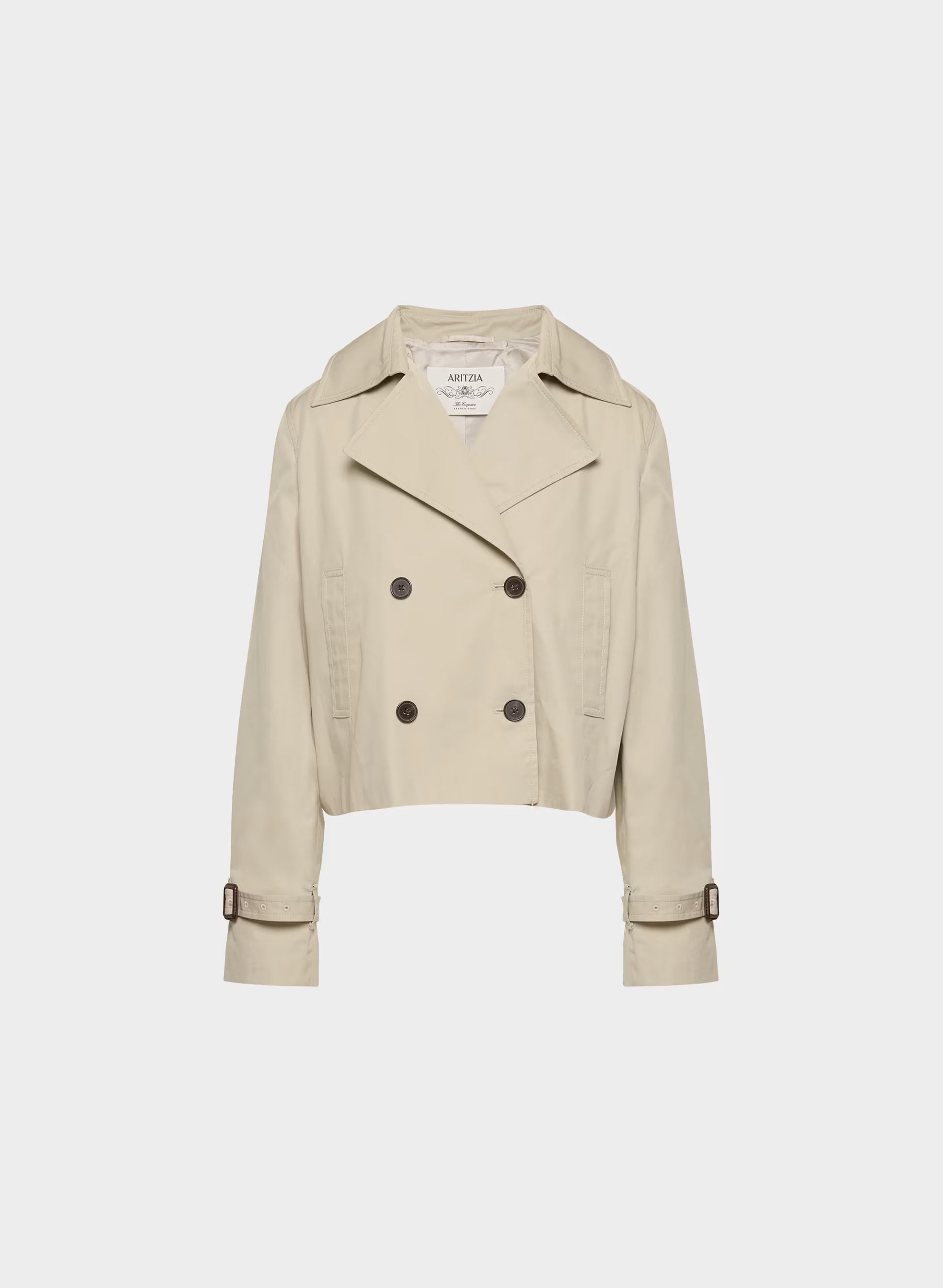 The Esquire Short Trench Coat - City Twill - MARCONA BEIGE