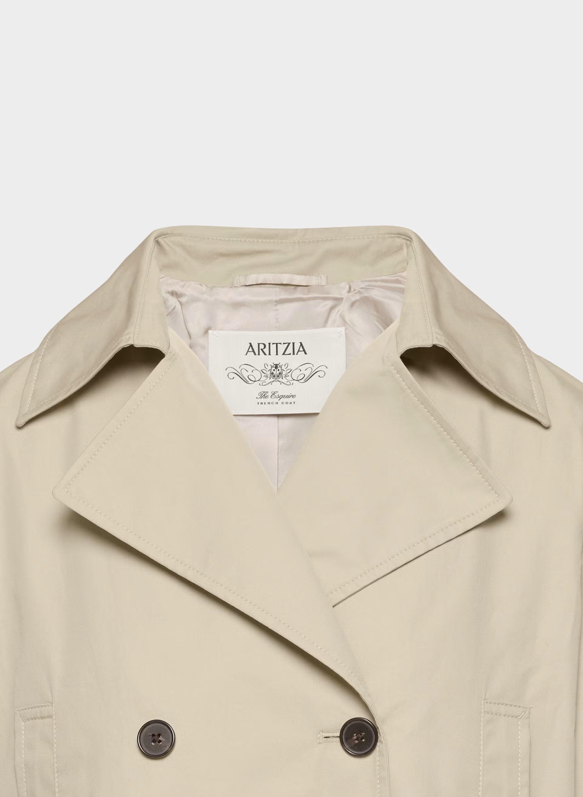 The Esquire Short Trench Coat - City Twill - MARCONA BEIGE