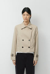 The Esquire Short Trench Coat - City Twill - MARCONA BEIGE