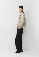 The Esquire Short Trench Coat - City Twill - MARCONA BEIGE
